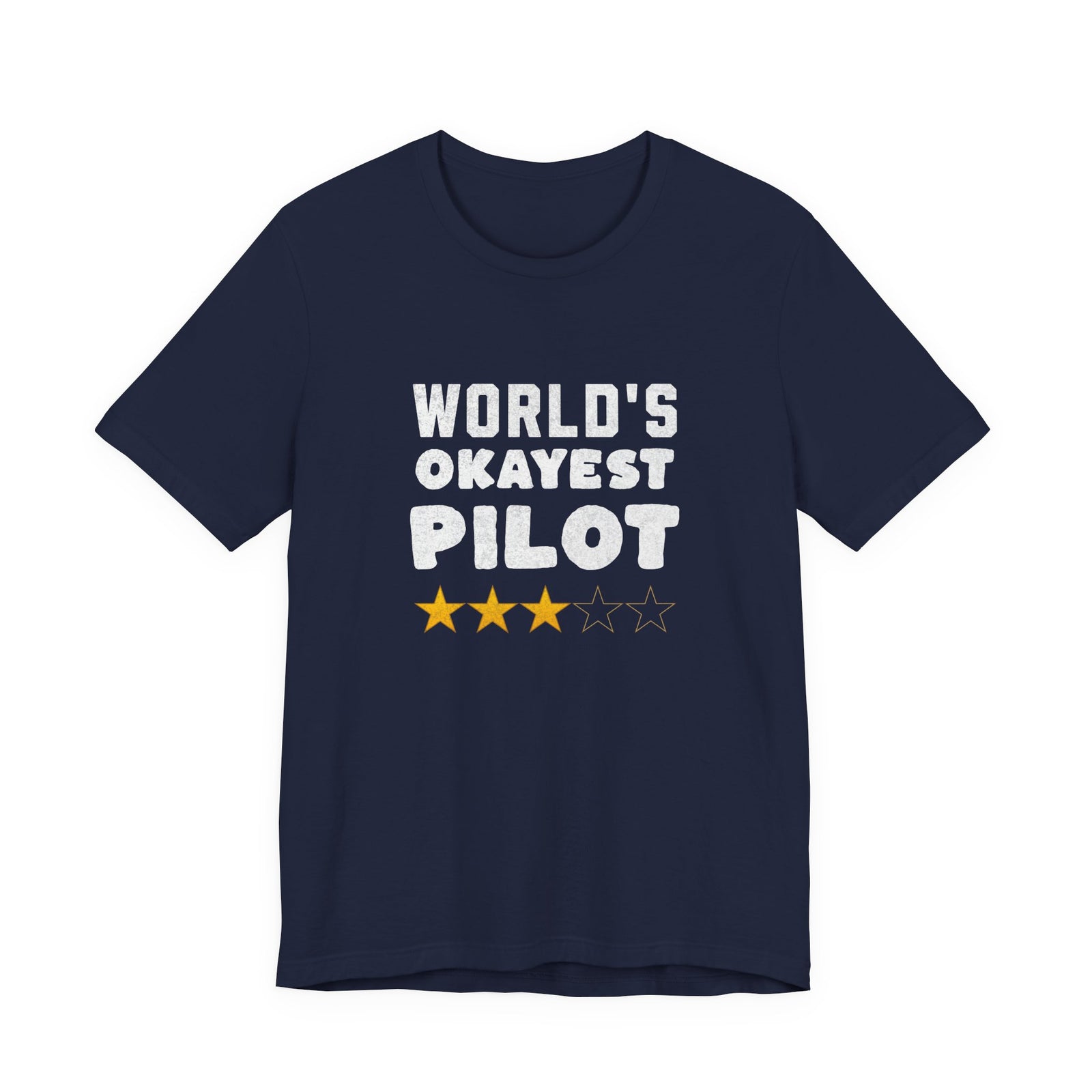 Worlds Okayest Pilot Unisex Jersey Tee - Perfect for Aviation Enthusiasts