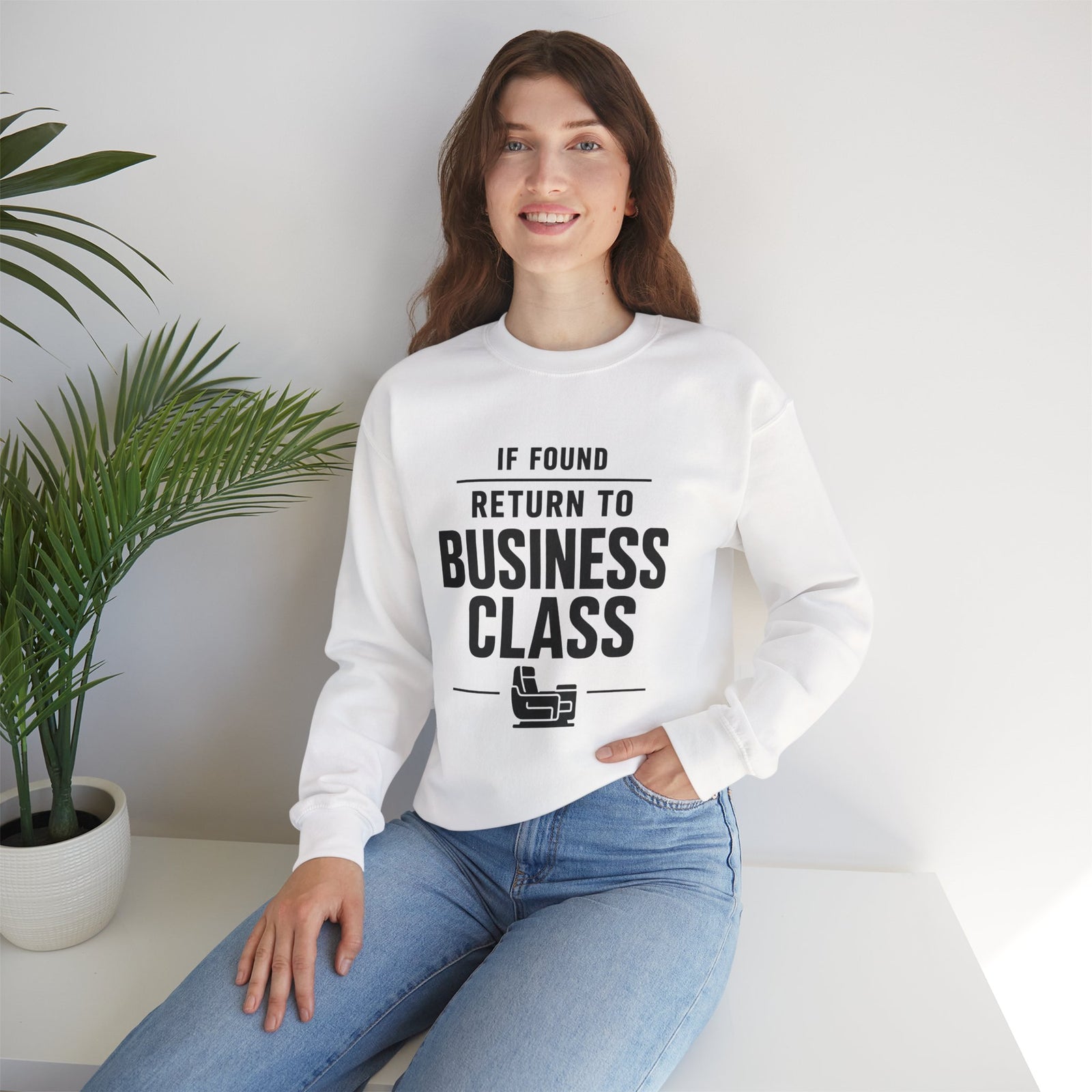 If Found: Return to Business Class - Crewneck Sweatshirt