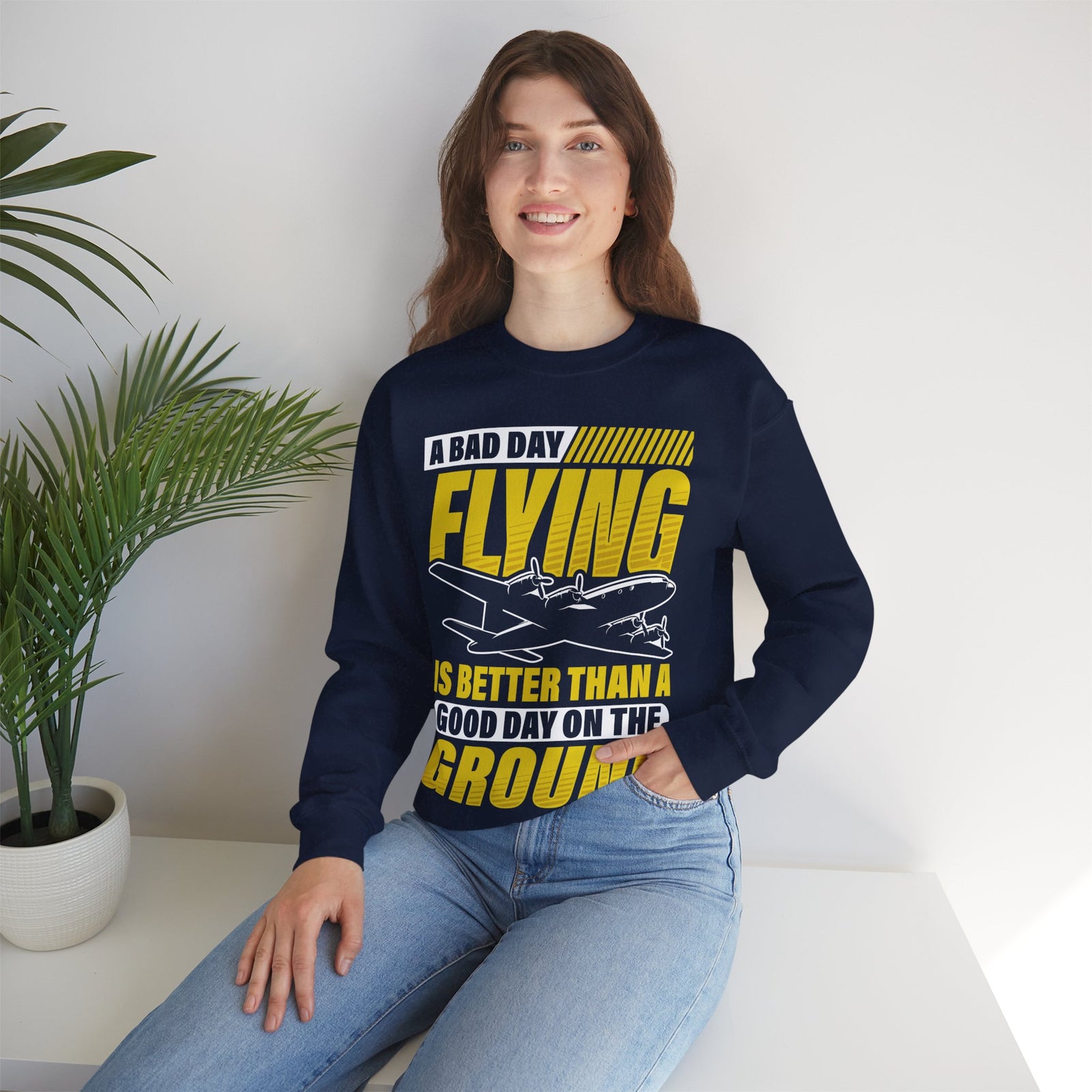 A Bad Day Flying - Unisex Crewneck Sweatshirt