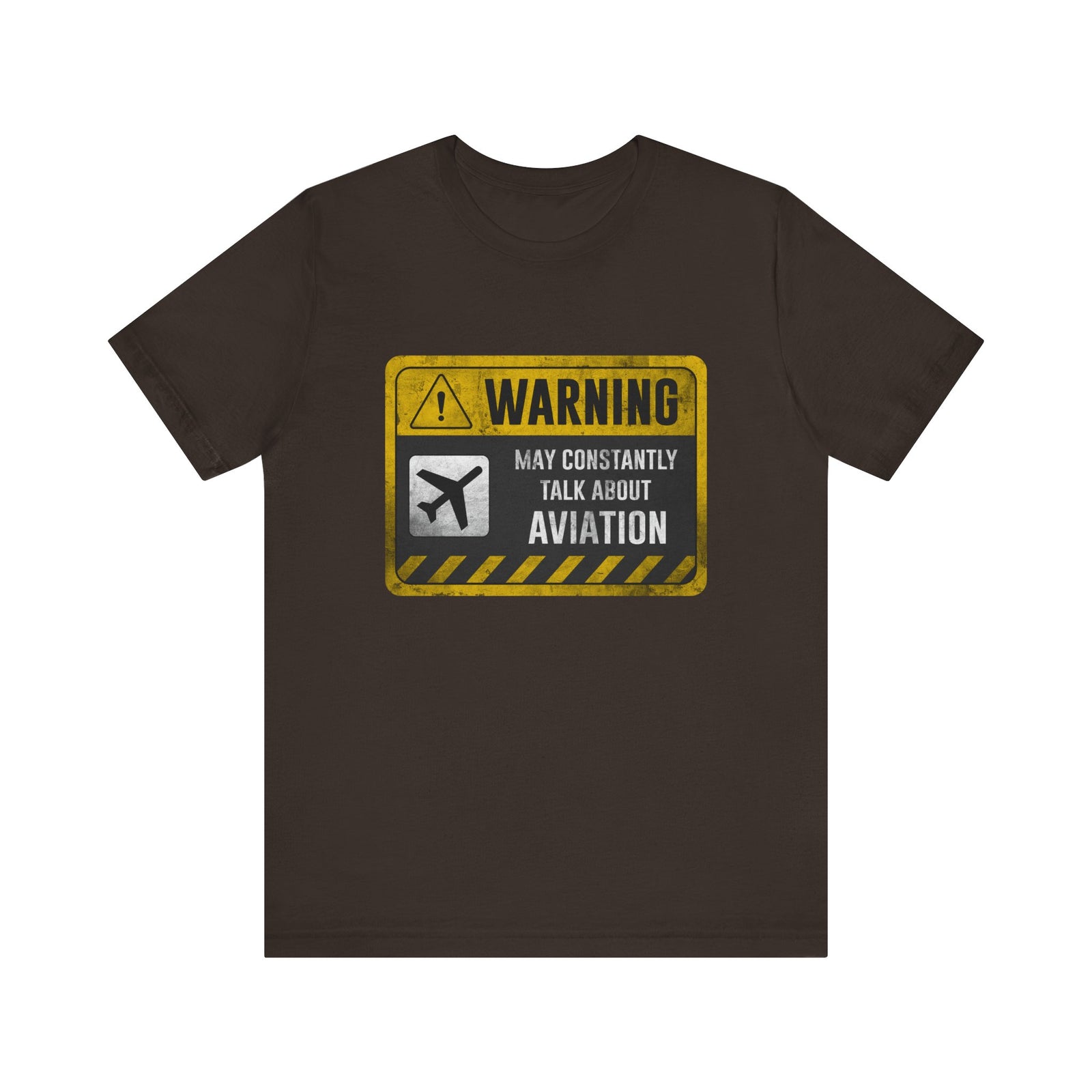 Warning May Constantly Talk About Aviation - Unisex Jersey Tee