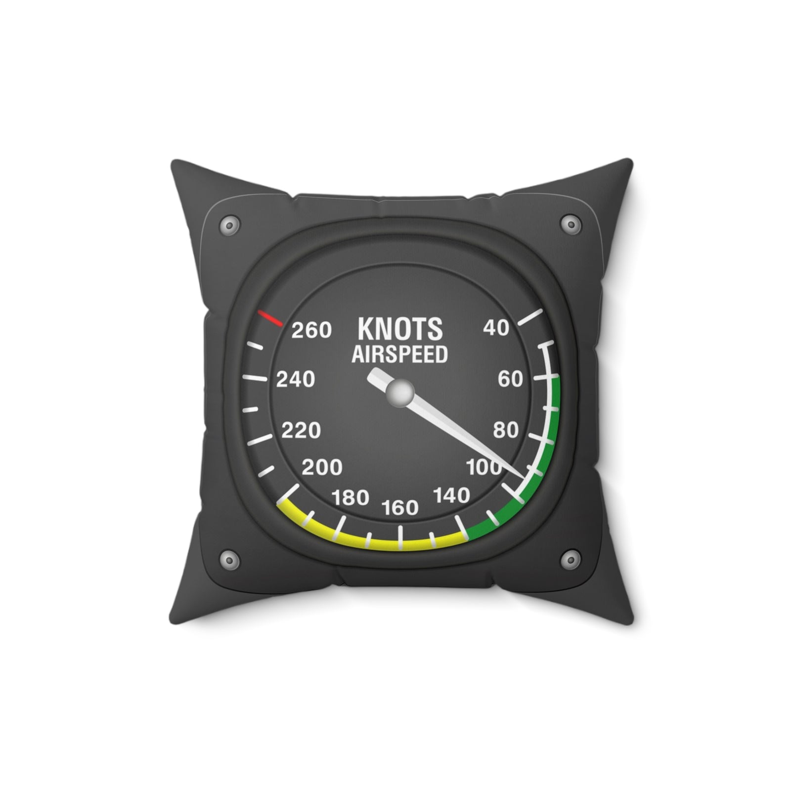 Airspeed Indicator - Spun Polyester Square Pillow