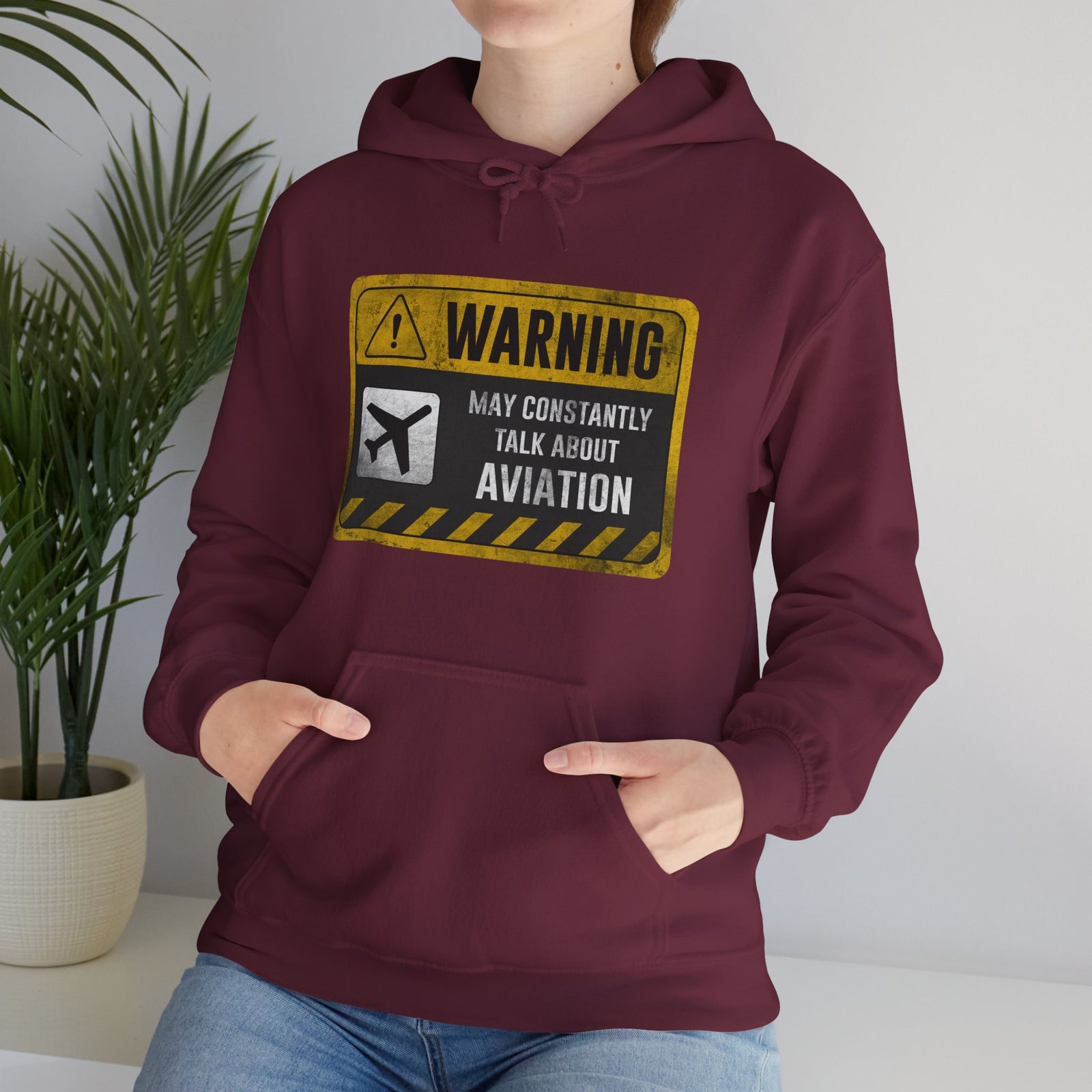 Warning May Constantly Talk About Aviation - Pullover Hoodie