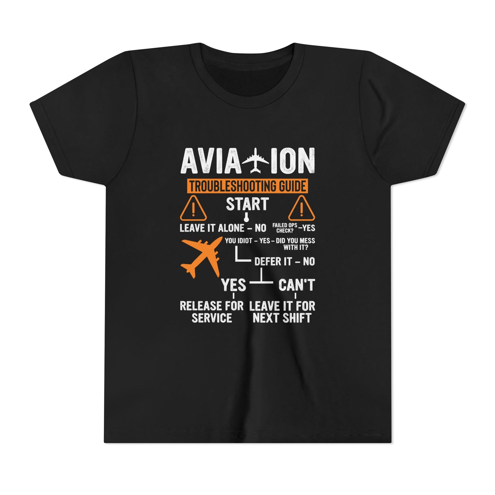 Aviation Troubleshooting Guide - Unisex Youth Short Sleeve Tee