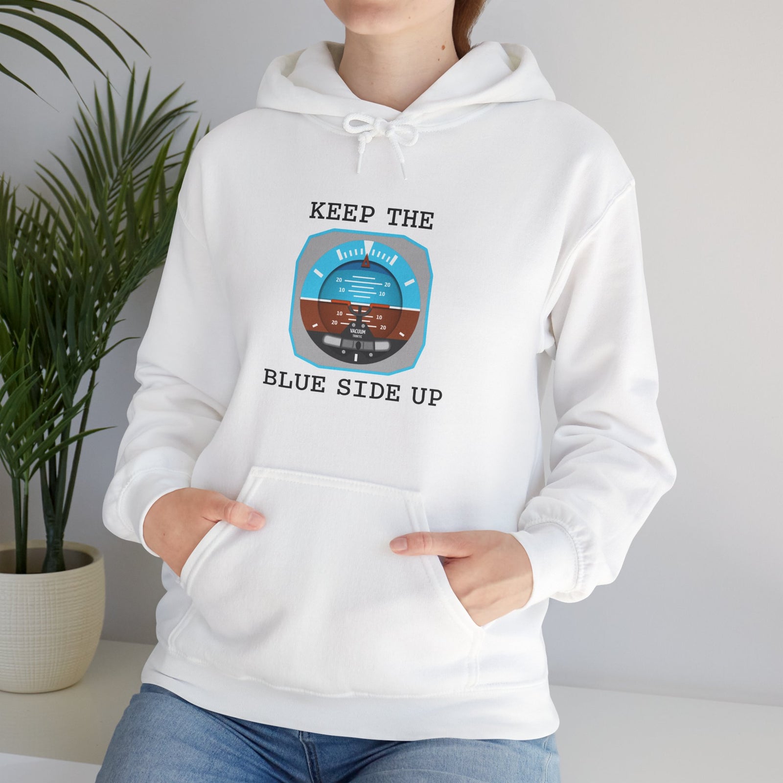 Keep The Blue Side Up - Unisex Pullover Hoodie
