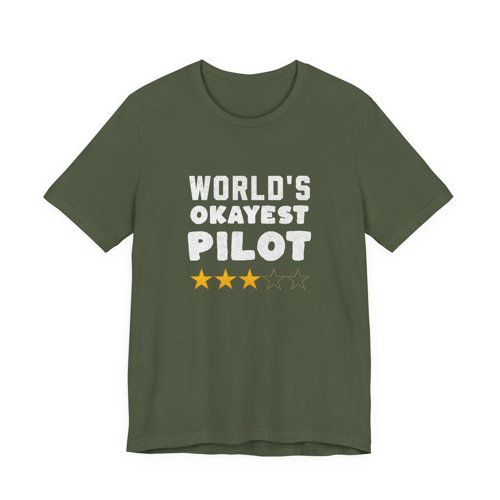 Worlds Okayest Pilot Unisex Jersey Tee - Perfect for Aviation Enthusiasts