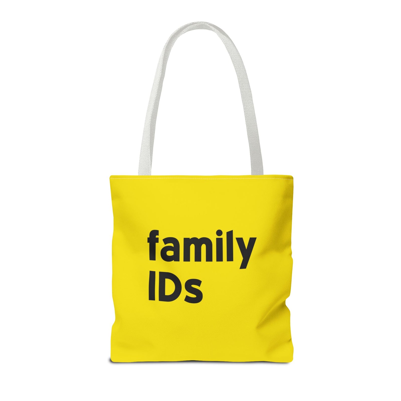 Family Ids Tote Bag — Printed Green Travel Tote