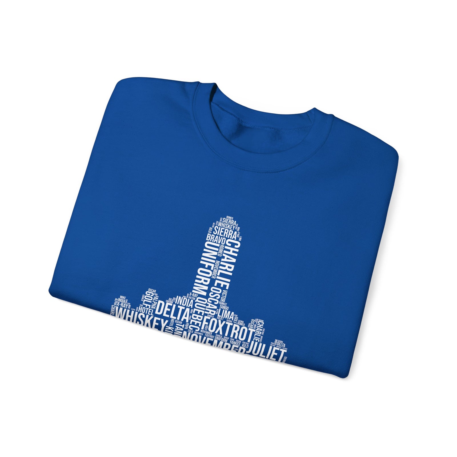 Airplane Typography - Unisex Crewneck Sweatshirt
