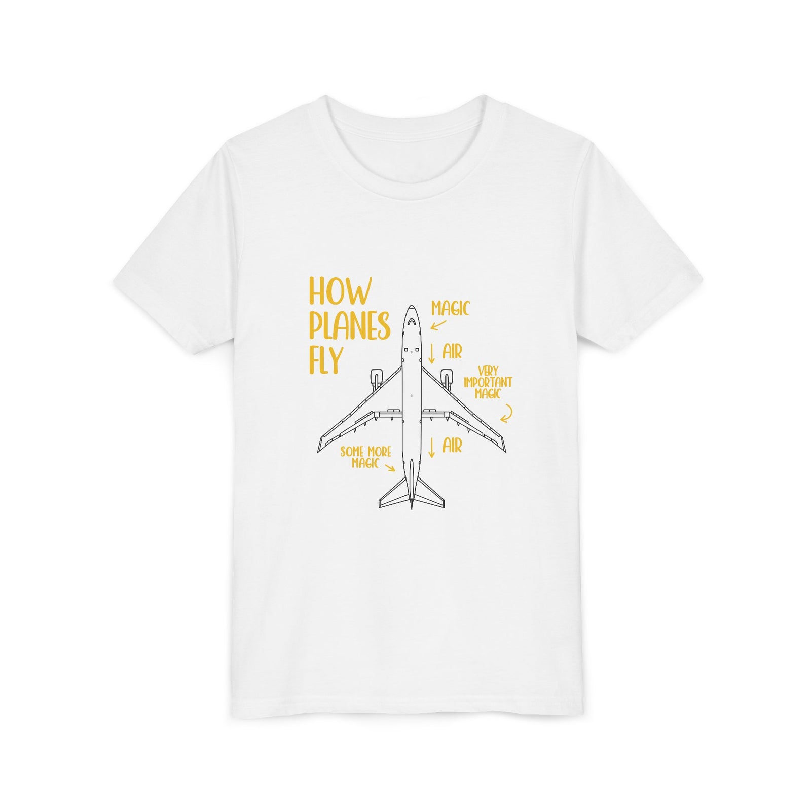 How Planes Fly? - Unisex Youth Short Sleeve Tee