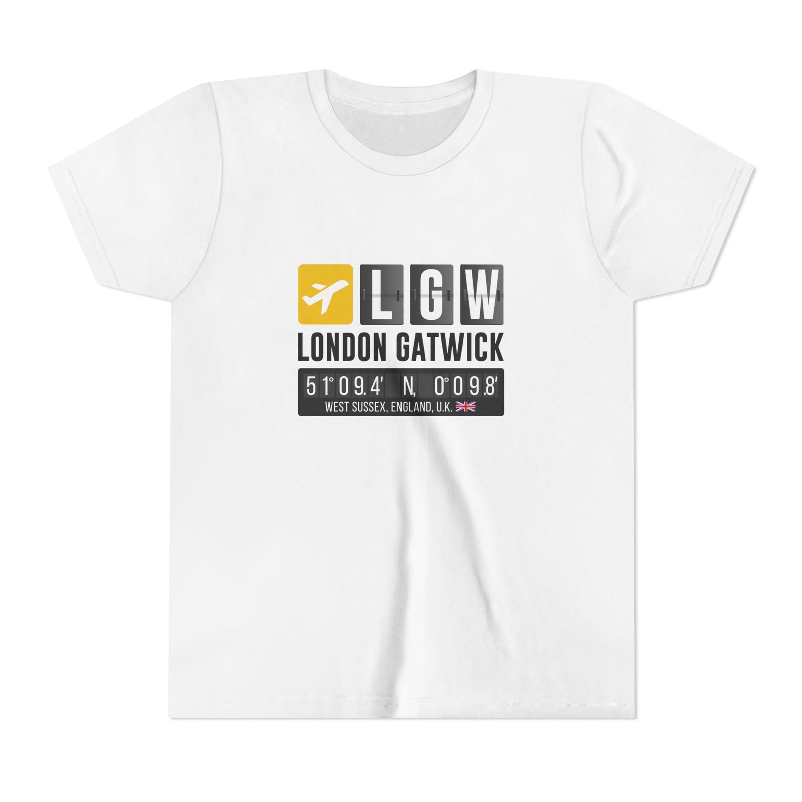 LGW London Gatwick - Unisex Youth Short Sleeve Tee