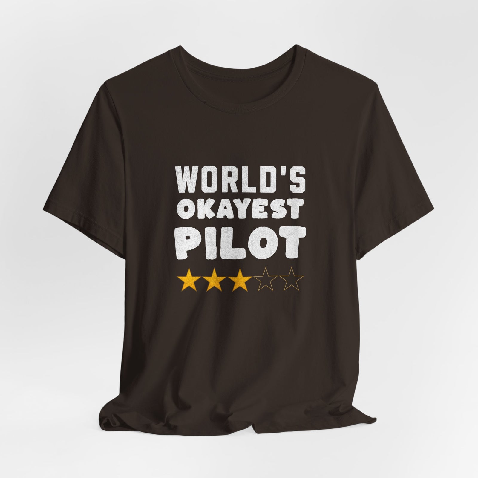 Worlds Okayest Pilot Unisex Jersey Tee - Perfect for Aviation Enthusiasts