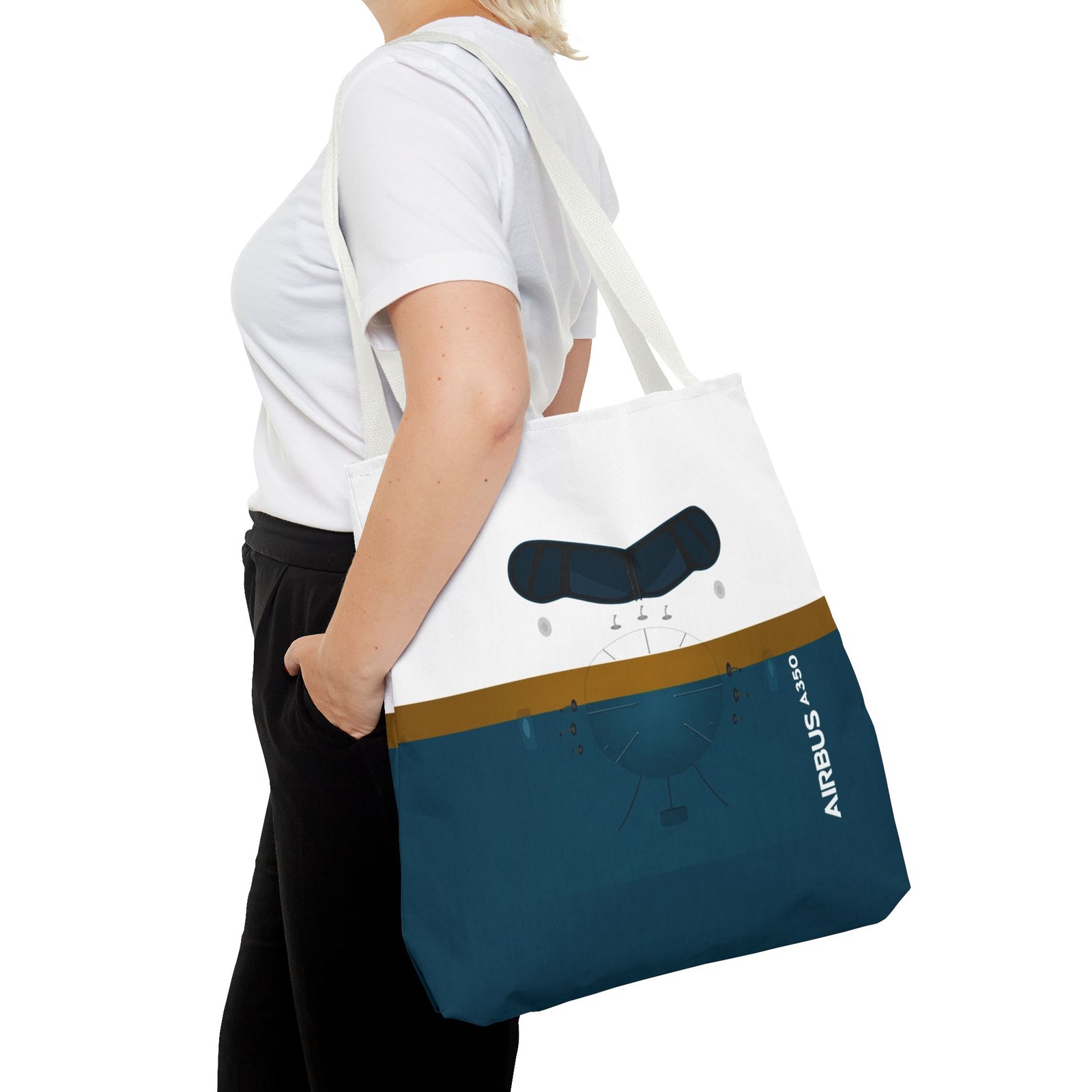 A350 Tote Bag — Printed Green Travel Tote