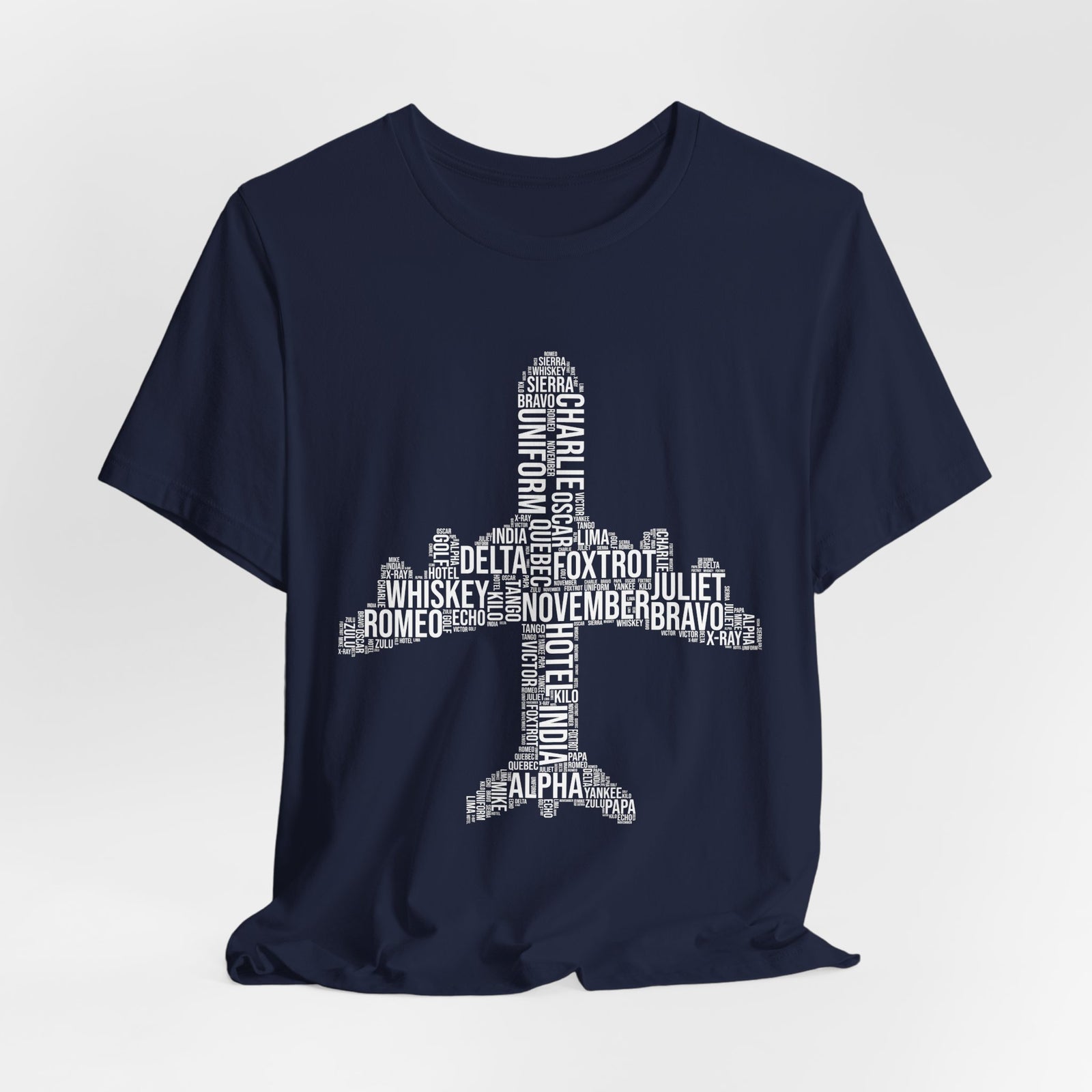 Airplane Typography - Unisex Jersey Tee