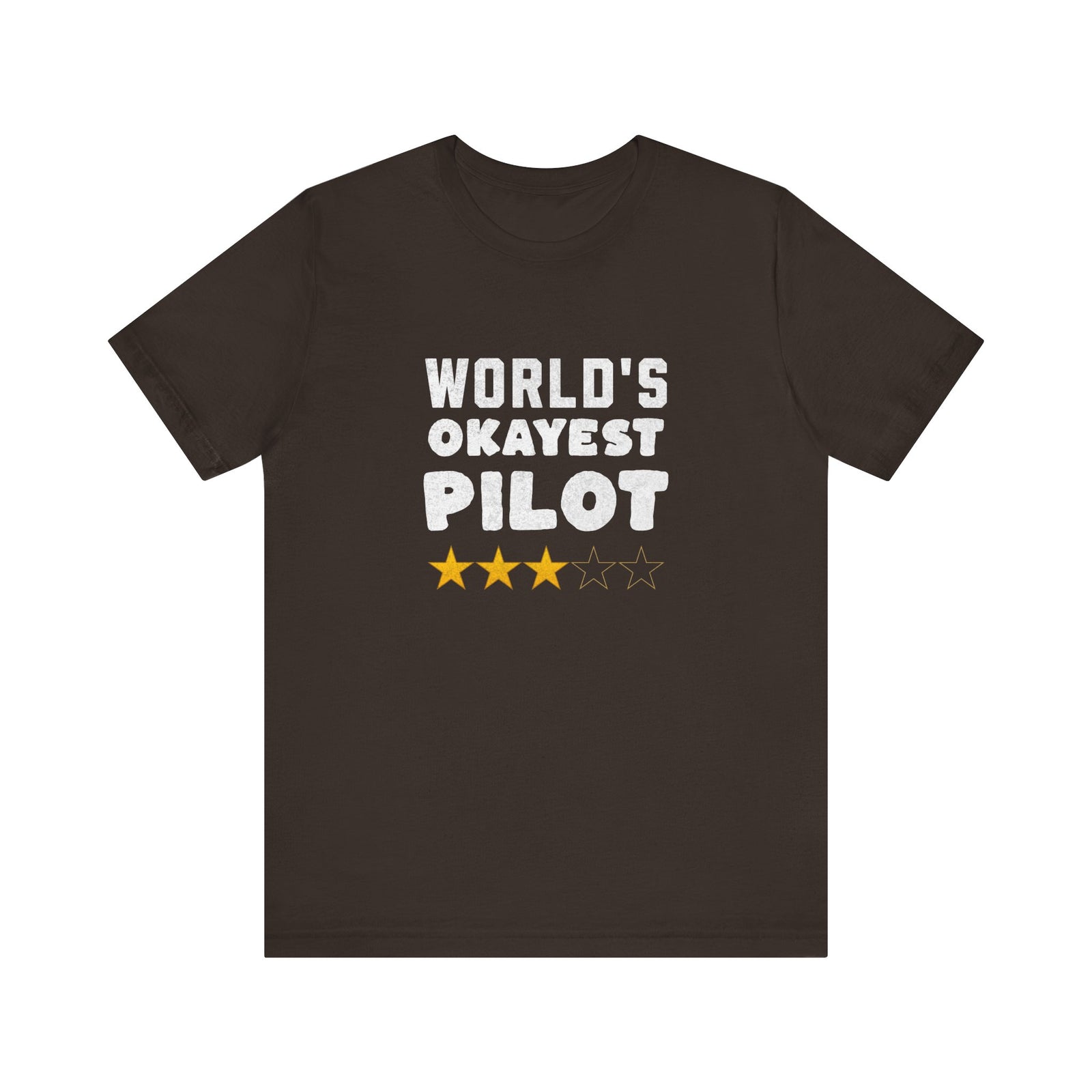 Worlds Okayest Pilot Unisex Jersey Tee - Perfect for Aviation Enthusiasts