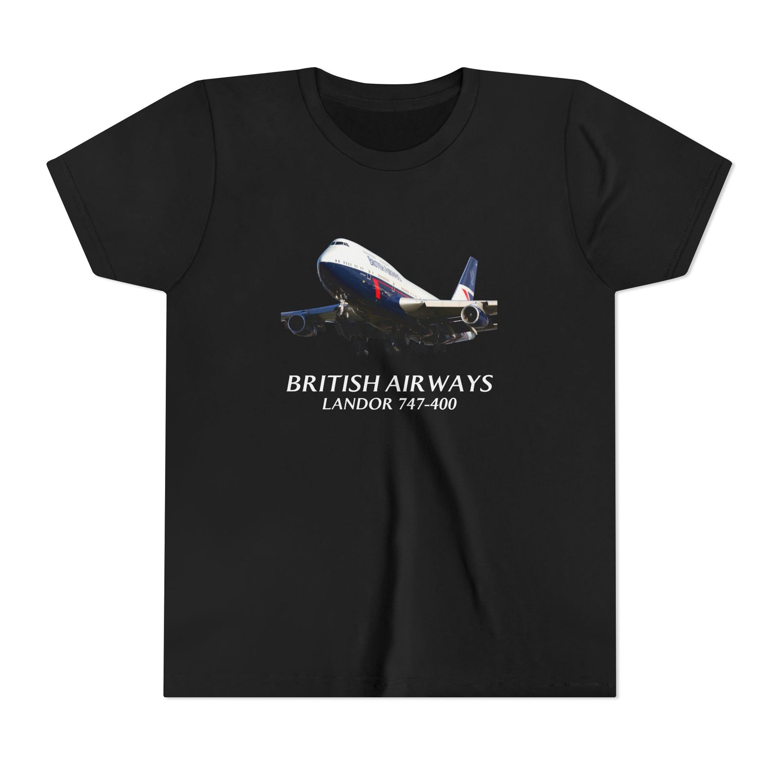 British Airways Landor 747-400 - Unisex Youth Short Sleeve Tee