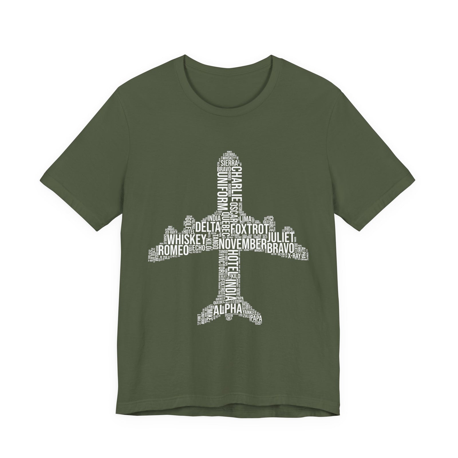 Airplane Typography - Unisex Jersey Tee