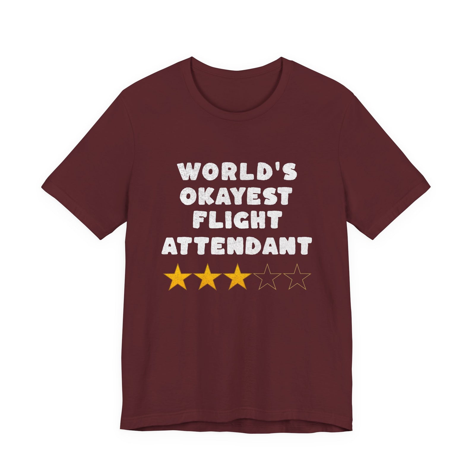 Worlds Okayest Flight Attendant Unisex Jersey Tee - Perfect for Aviation Enthusiasts