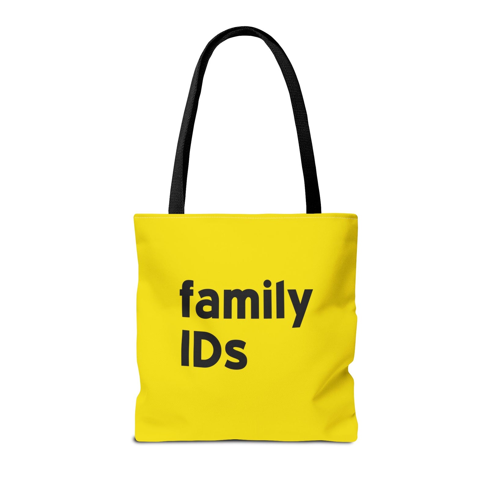 Family Ids Tote Bag — Printed Green Travel Tote