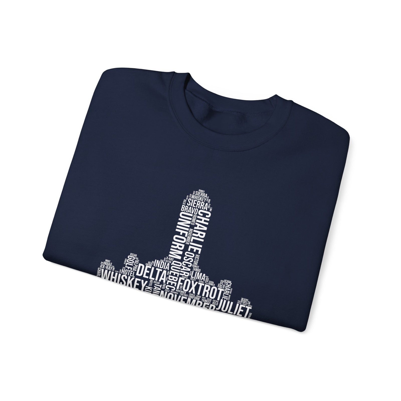 Airplane Typography - Unisex Crewneck Sweatshirt