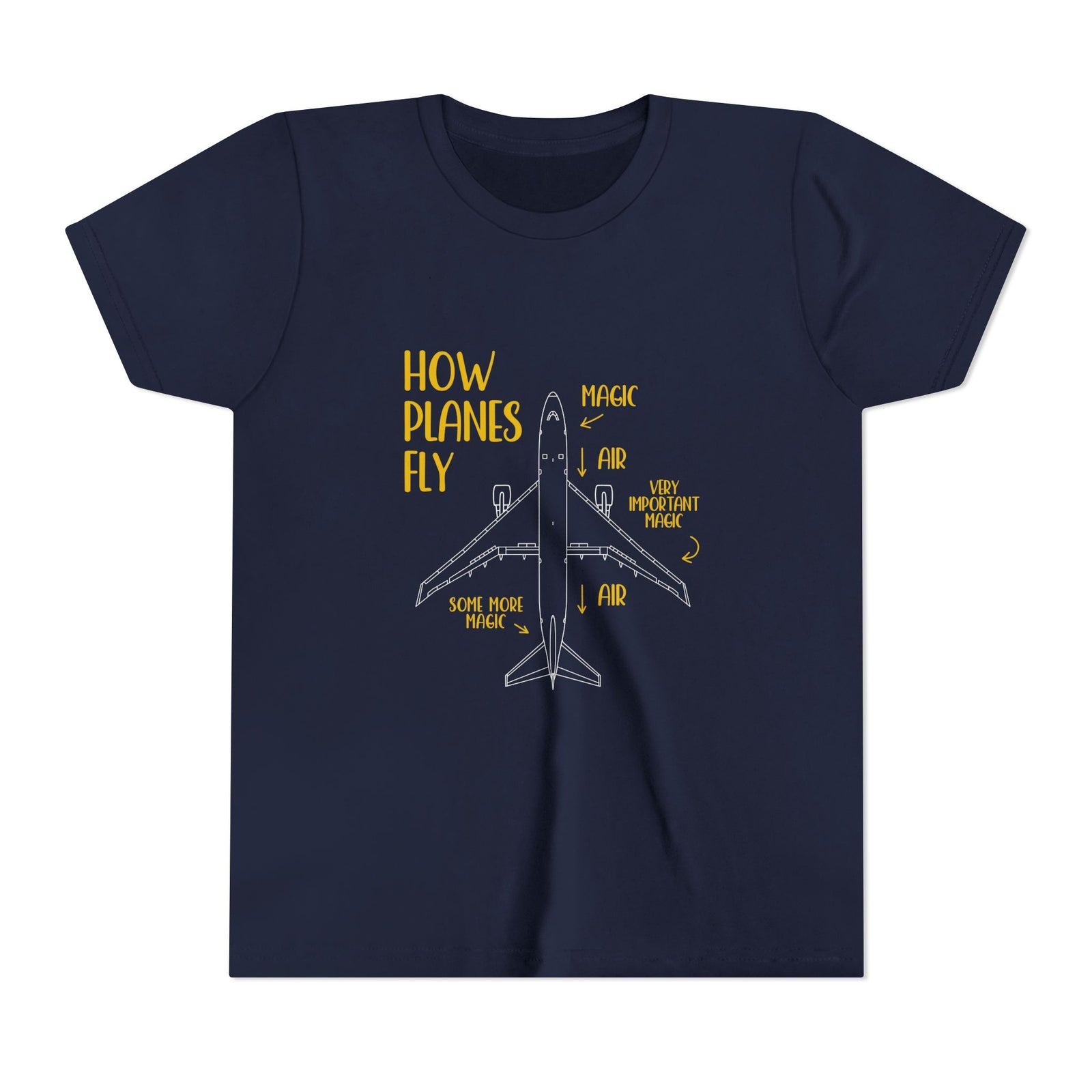 How Planes Fly? - Unisex Youth Short Sleeve Tee