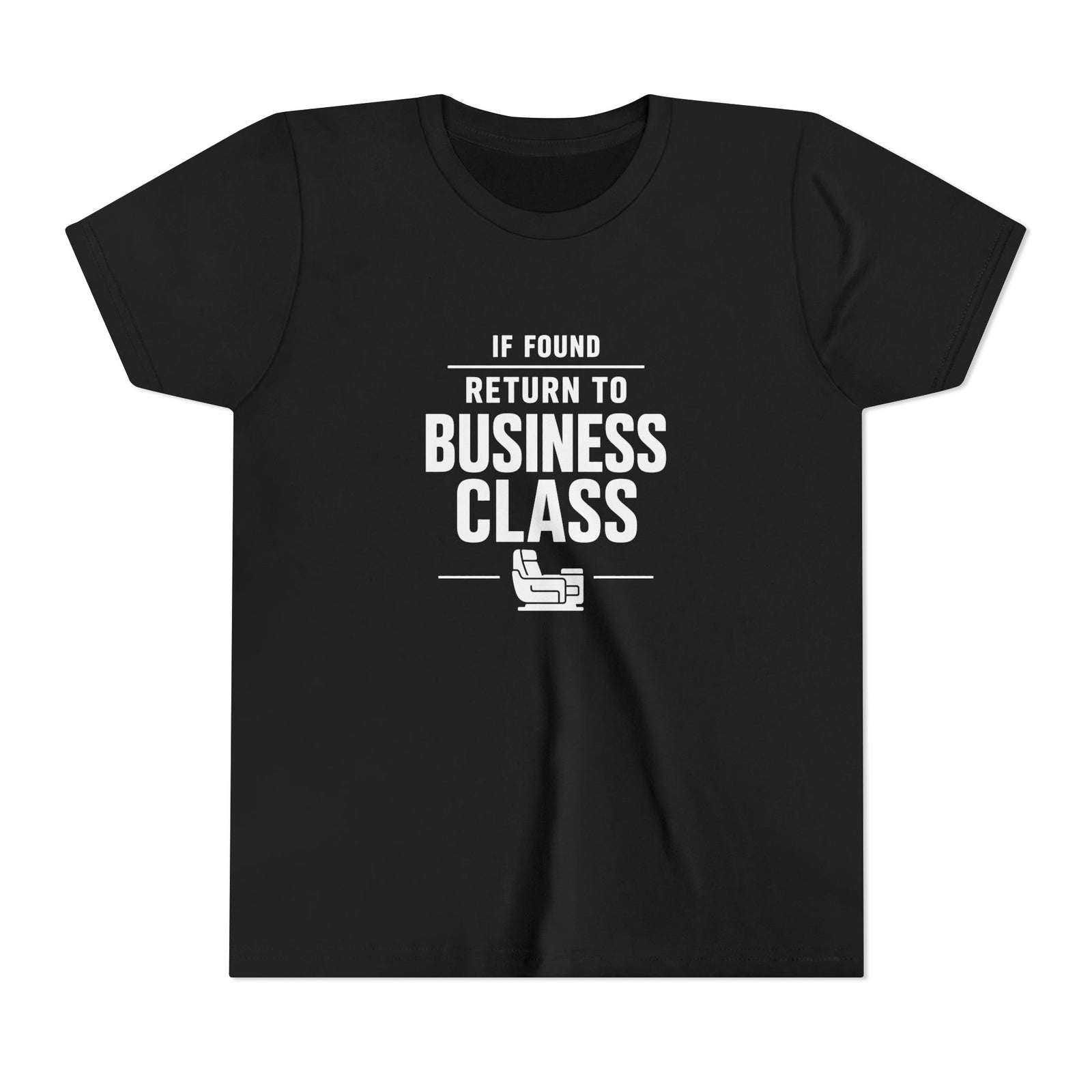 If Found: Return to Business Class - Unisex Youth Short Sleeve Tee