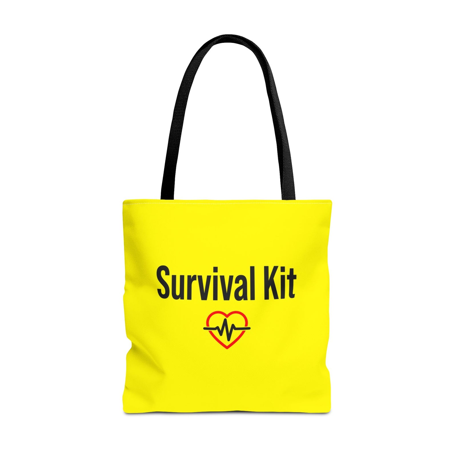 Survival Kit Tote Bag — Printed Green Travel Tote