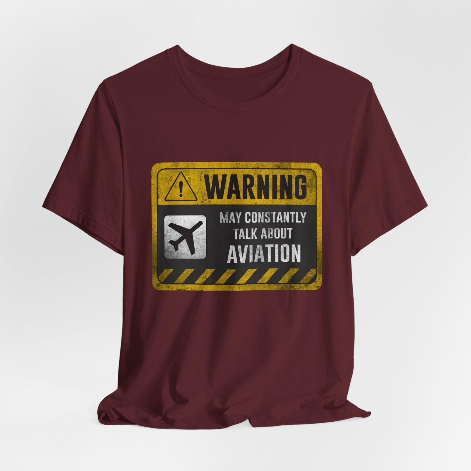 Warning May Constantly Talk About Aviation - Unisex Jersey Tee