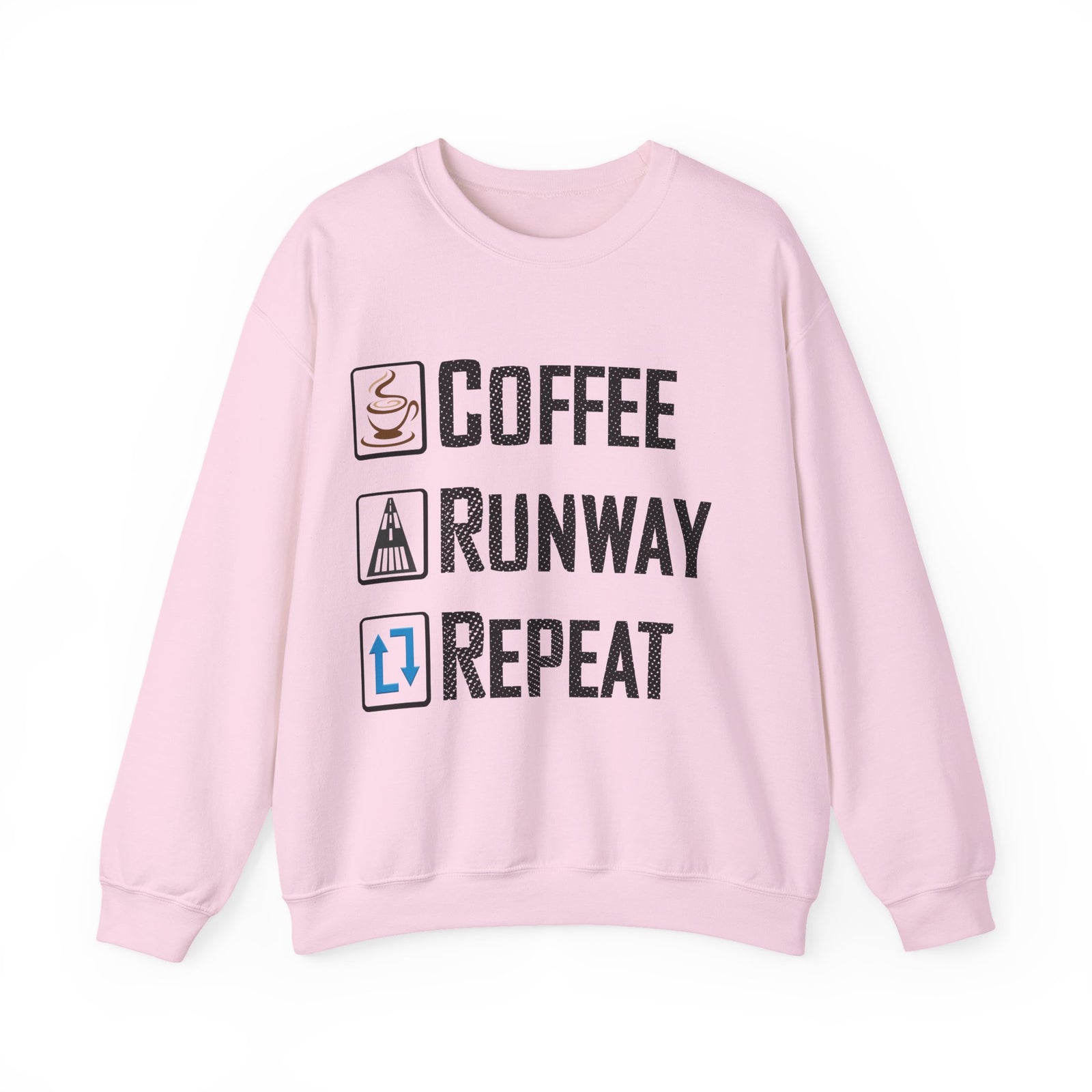 Coffee Runway Repeat - Crewneck Sweatshirt