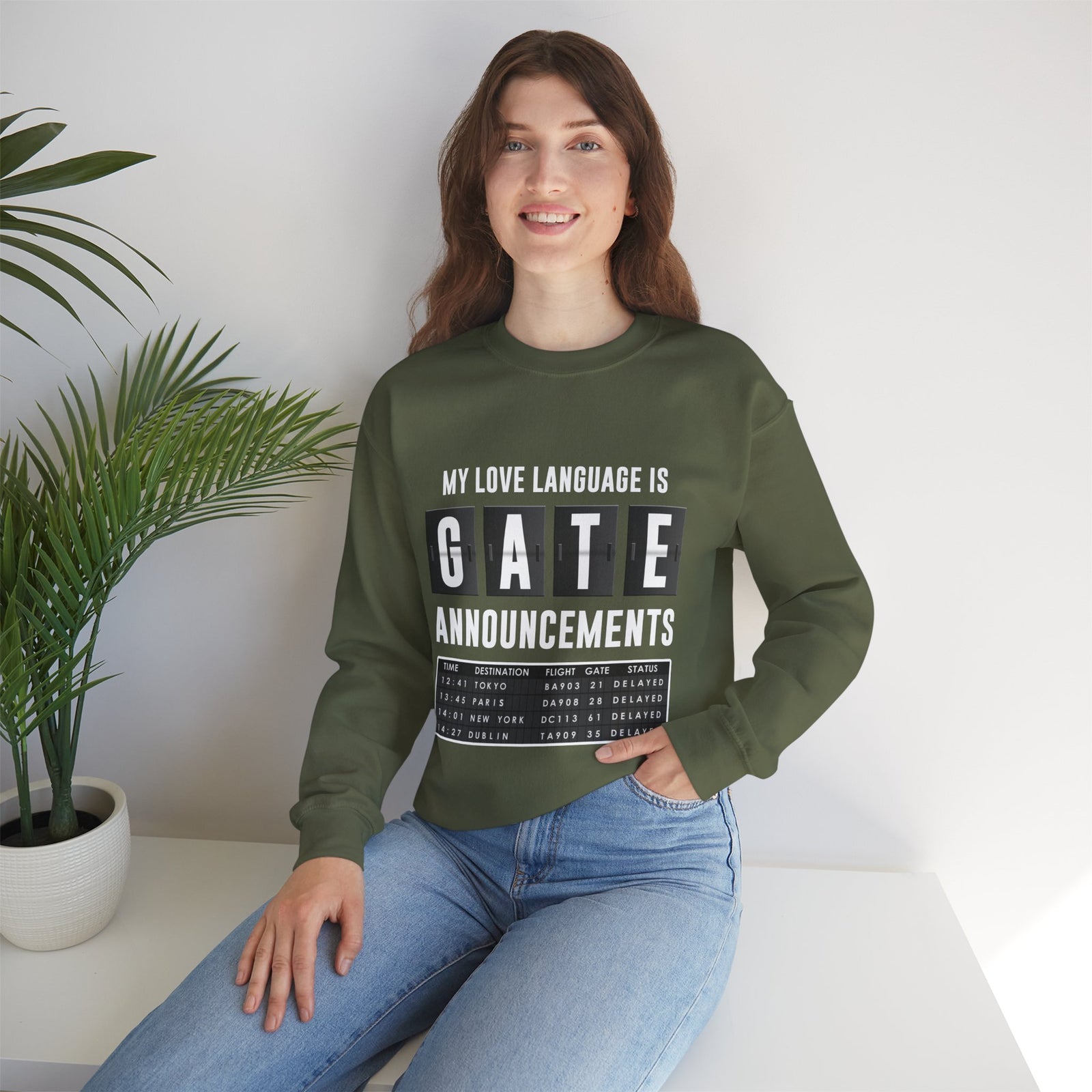 My Love Language Is Gate Announcement - Crewneck Sweatshirt