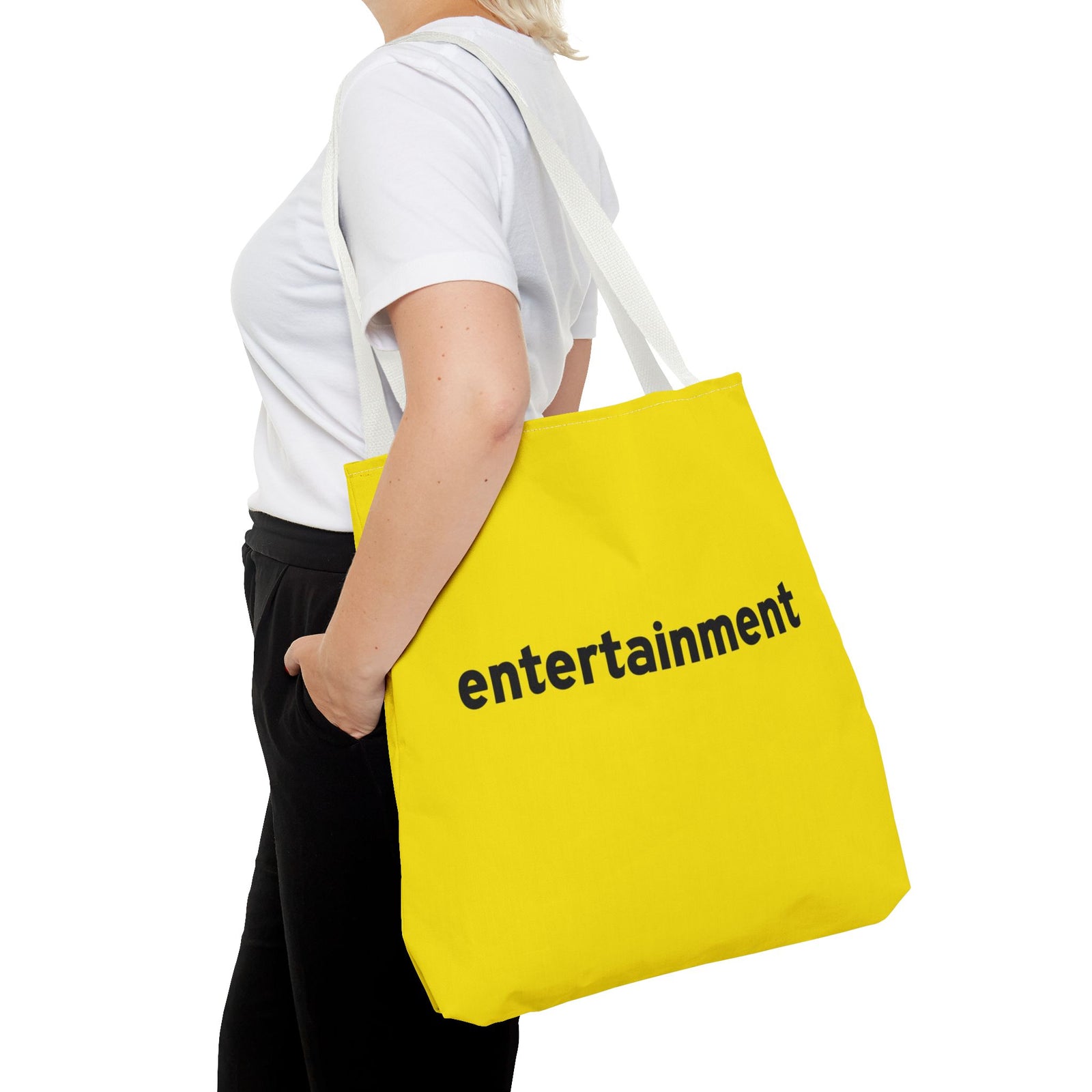 Entertainment Tote Bag — Printed Green Travel Tote