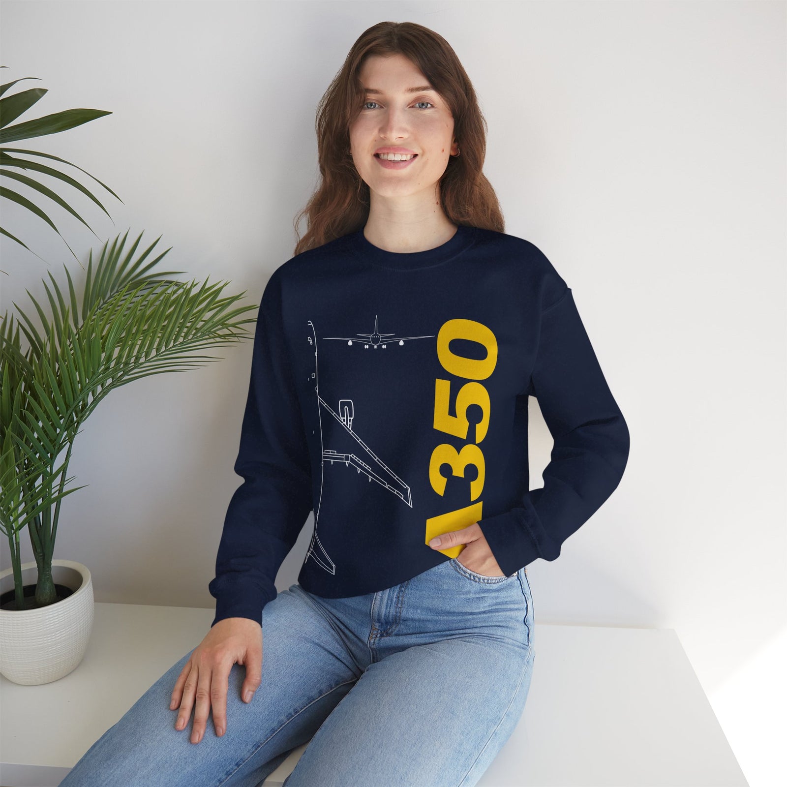 Airbus A350 Crewneck Sweatshirt - Travel Inspiring Cozy Apparel