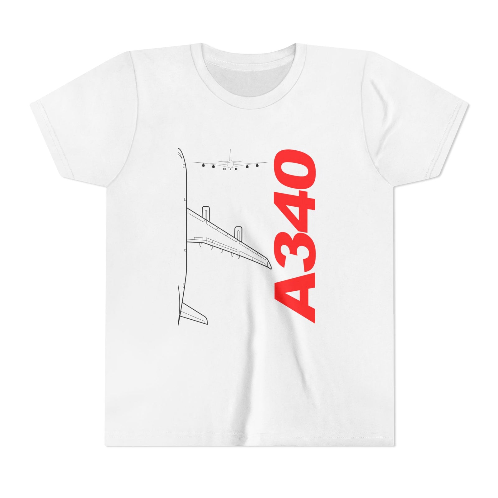 Airbus A340 - Unisex Youth Short Sleeve Tee