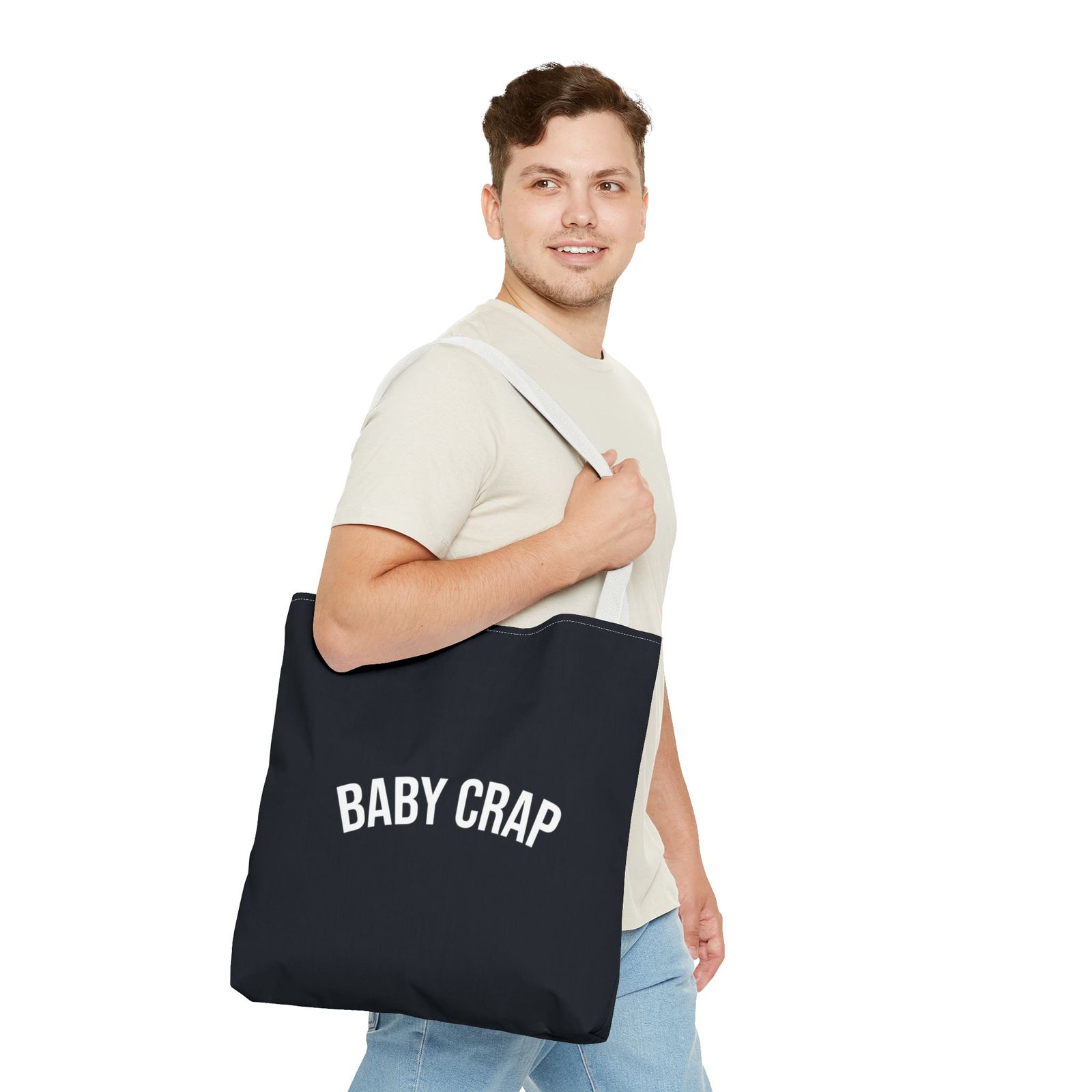 Baby Crap Tote Bag — Printed Green Travel Tote