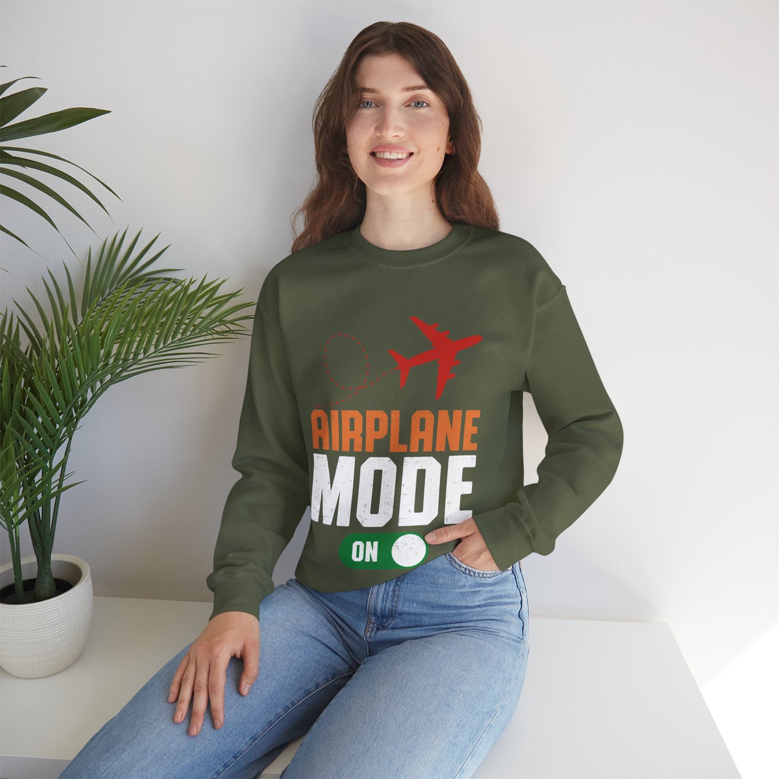 Airplane Mode On - Crewneck Sweatshirt