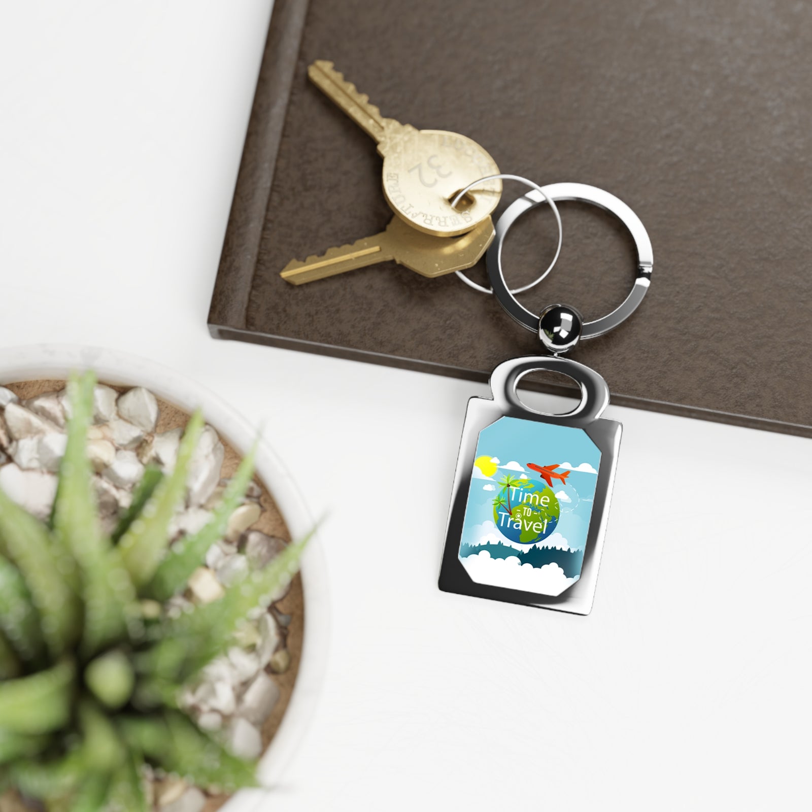 Time To Travel - Rectangle Keyring