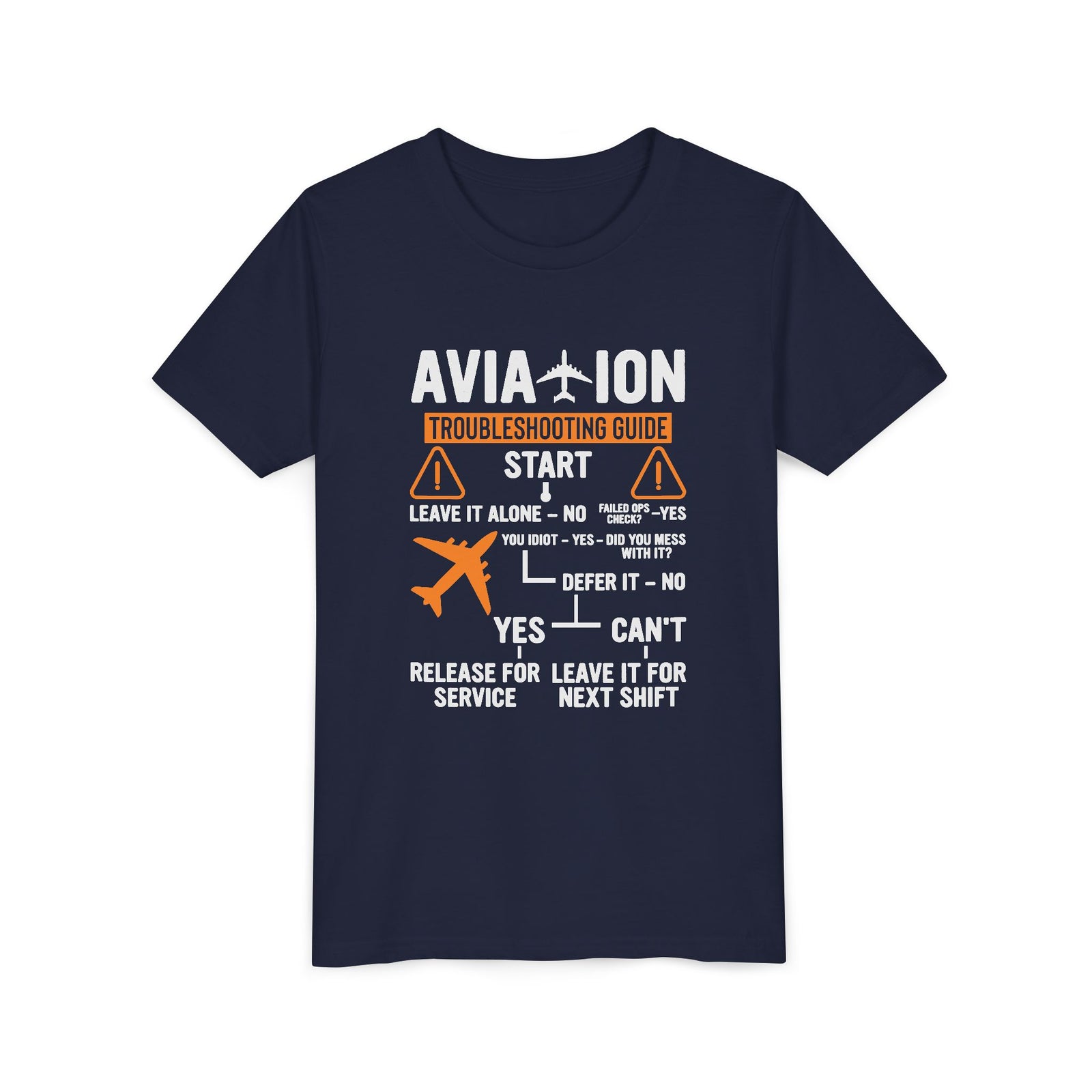 Aviation Troubleshooting Guide - Unisex Youth Short Sleeve Tee