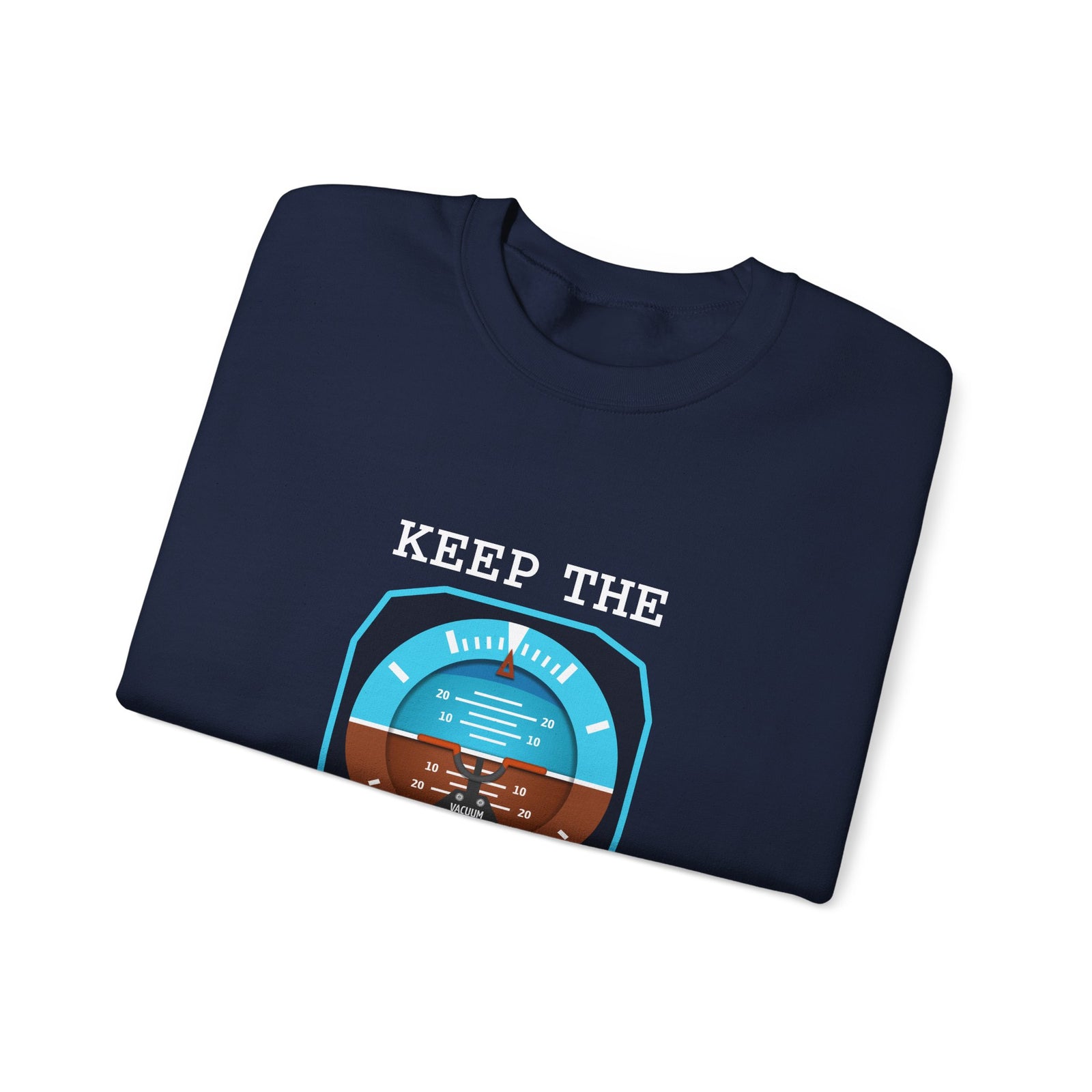 Keep The Blue Side Up Crewneck Sweatshirt - Travel Inspiring Cozy Apparel