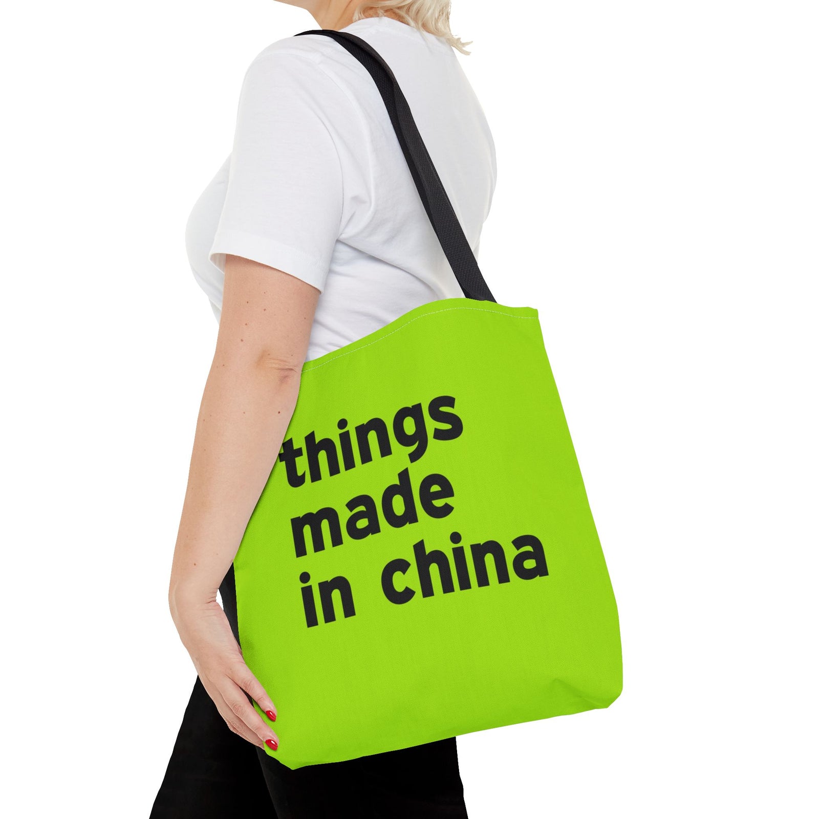 Things Made In China Tote Bag — Printed Green Travel Tote