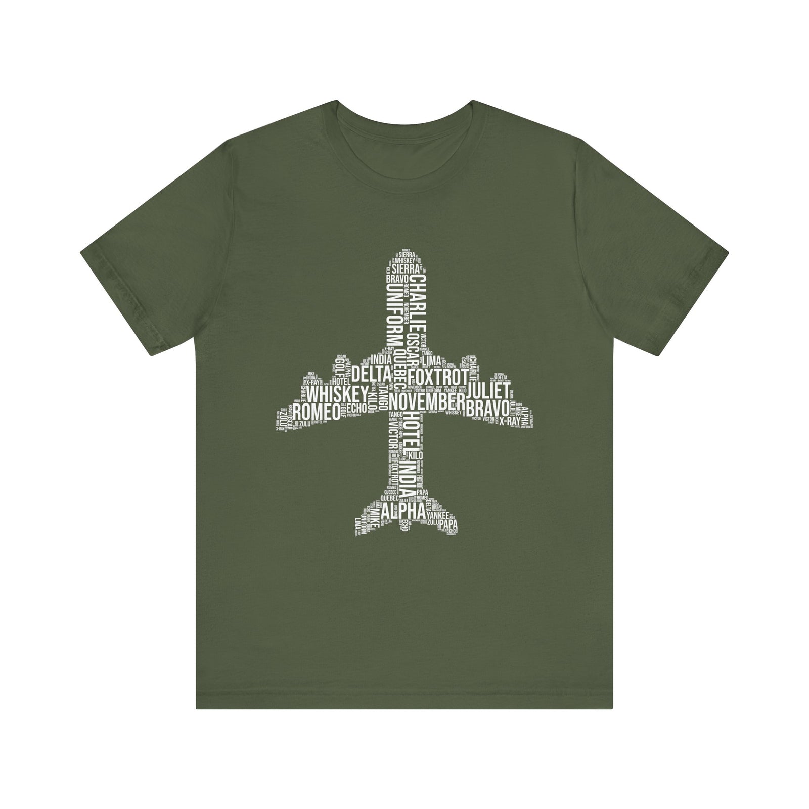 Airplane Typography - Unisex Jersey Tee