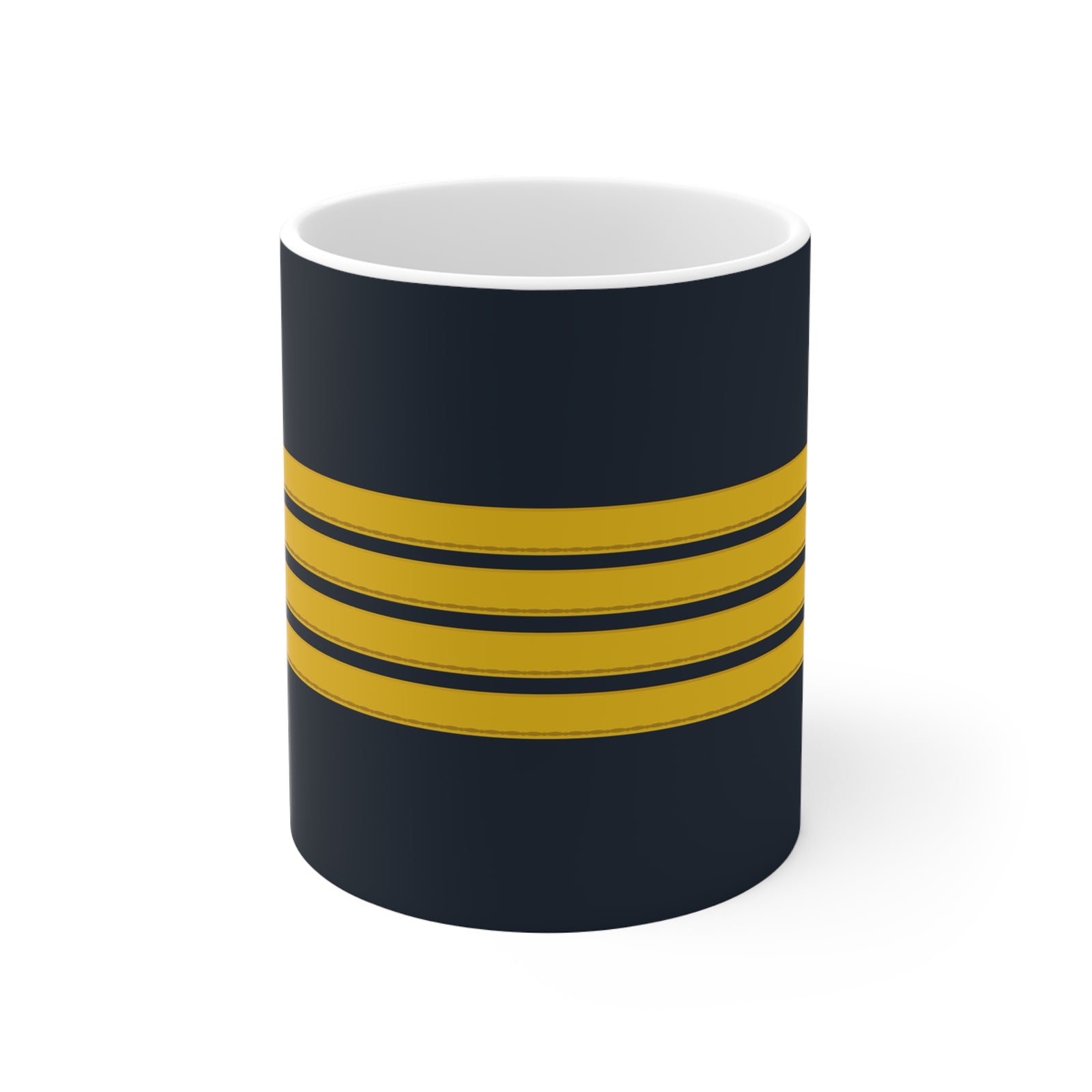 Four Stripes NAVY - 11oz Ceramic Coffee Cup for Aviation Enthusiasts
