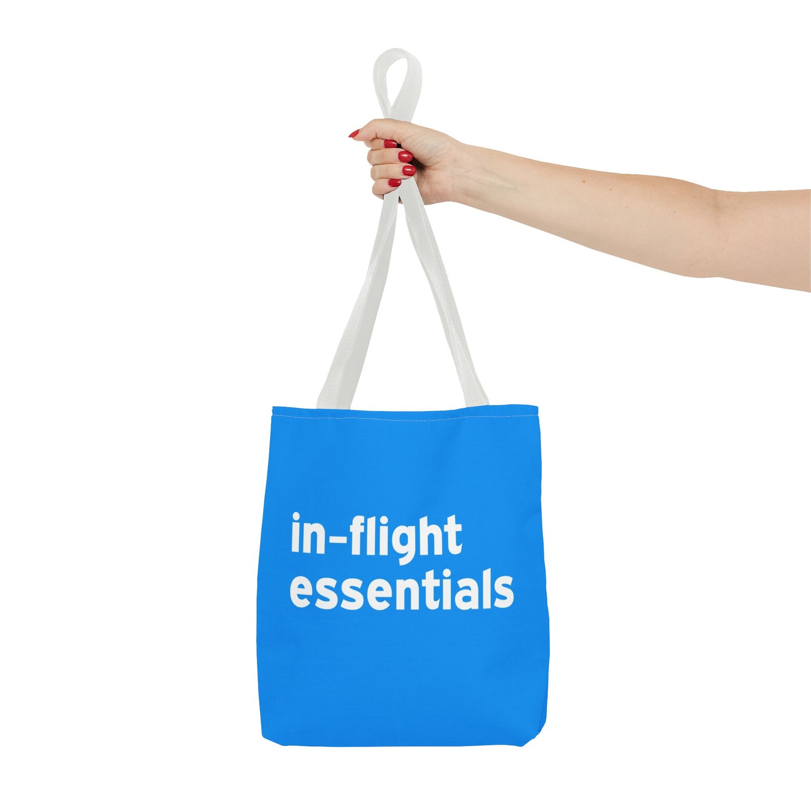 In Flight Essentials Tote Bag — Printed Green Travel Tote