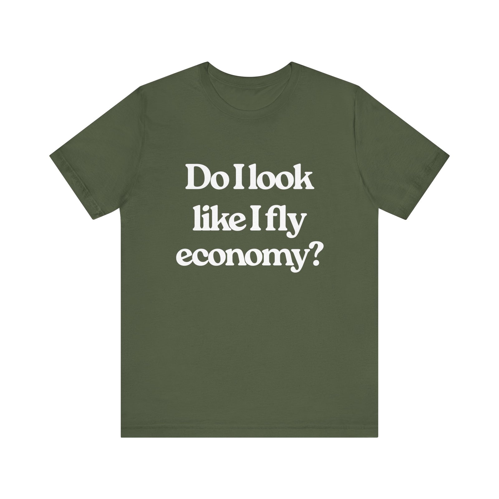 Do I Look Like I Fly Economy? Unisex Jersey Tee - Perfect for Aviation Enthusiasts