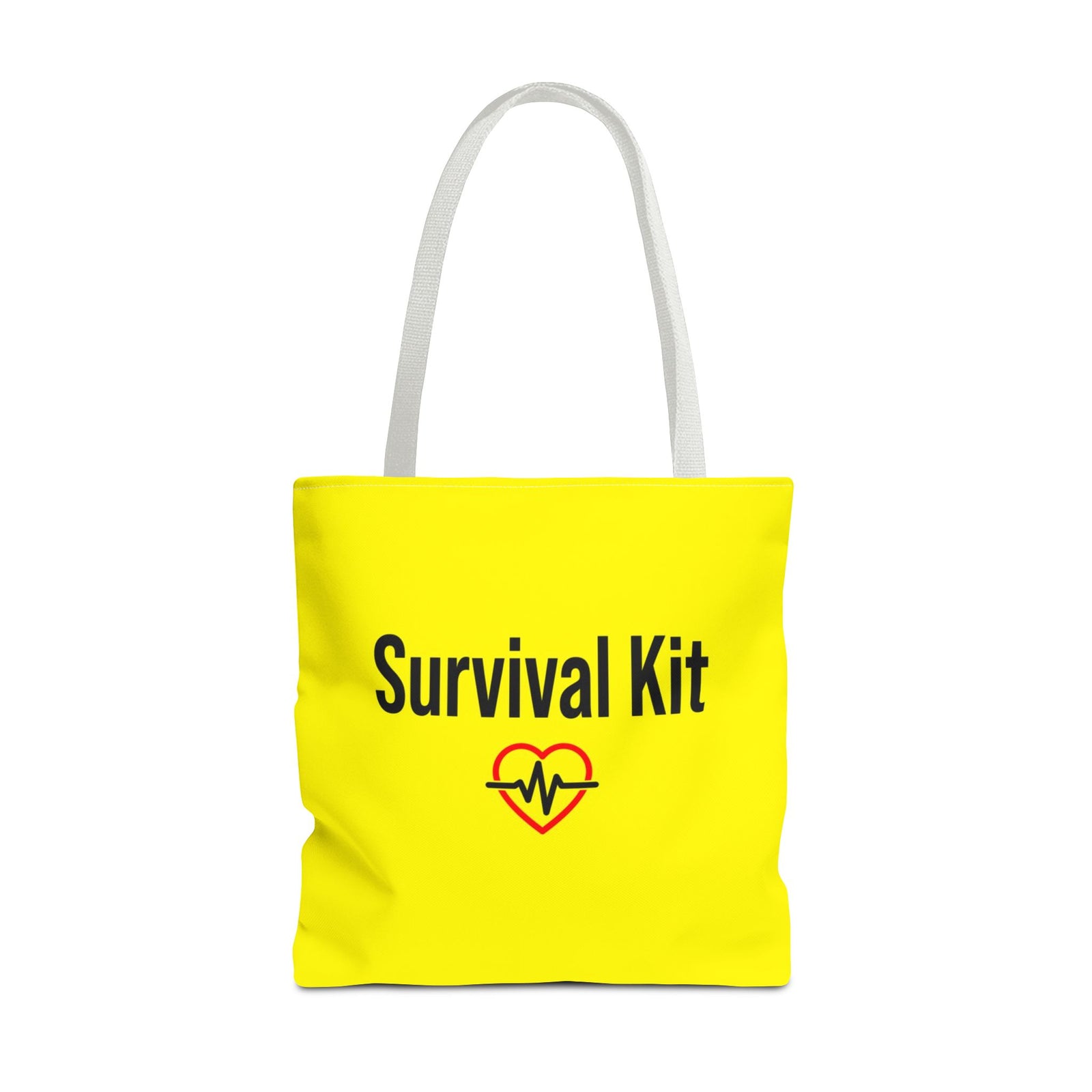 Survival Kit Tote Bag — Printed Green Travel Tote