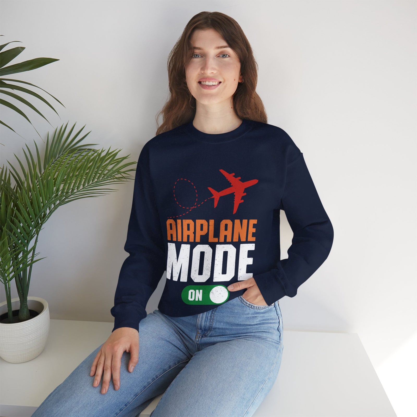 Airplane Mode On - Crewneck Sweatshirt