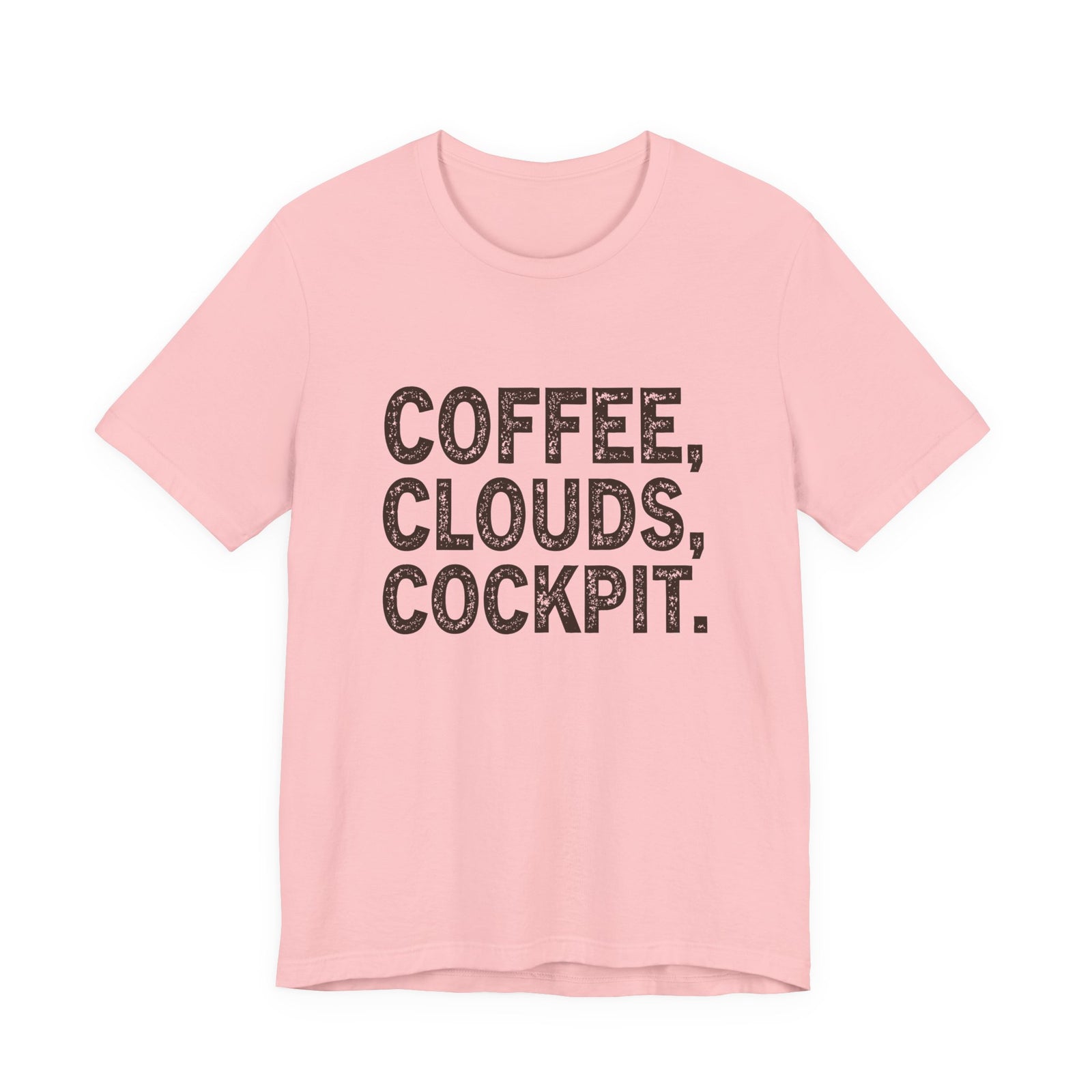 Coffee Clouds Cockpit Unisex Jersey Tee - Perfect for Aviation Enthusiasts