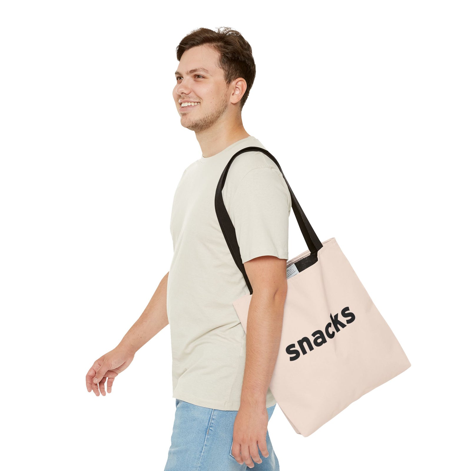 Snacks Tote Bag — Printed Green Travel Tote