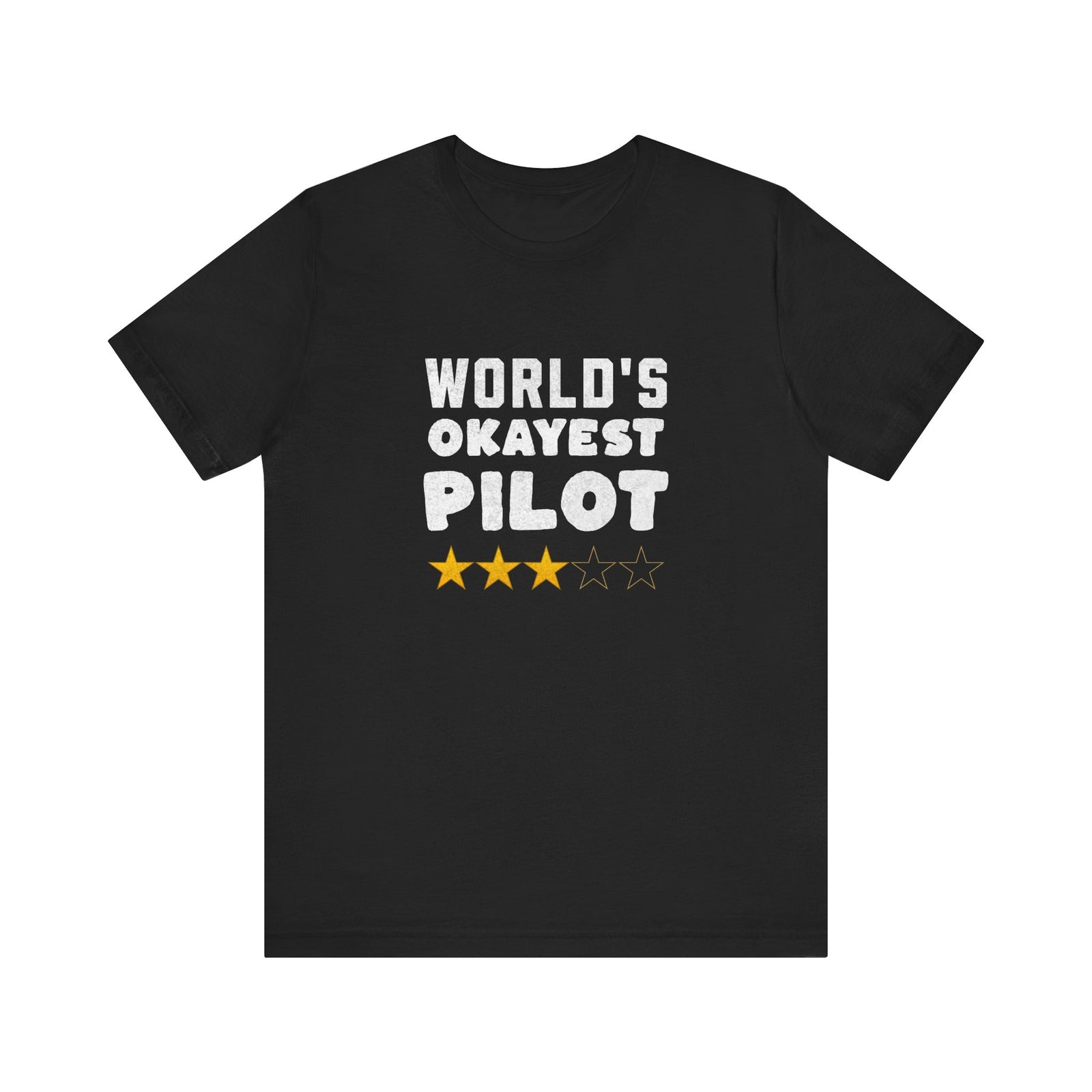 Worlds Okayest Pilot Unisex Jersey Tee - Perfect for Aviation Enthusiasts