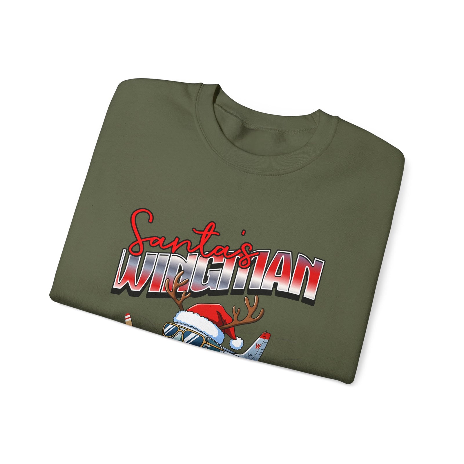 Santa’s wingman Crewneck Sweatshirt - Travel Inspiring Cozy Apparel