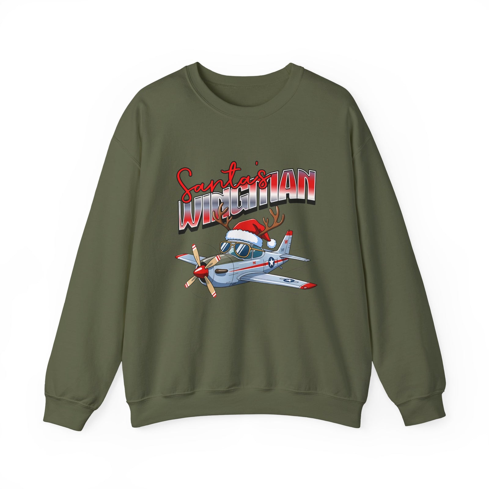 Santa’s wingman Crewneck Sweatshirt - Travel Inspiring Cozy Apparel