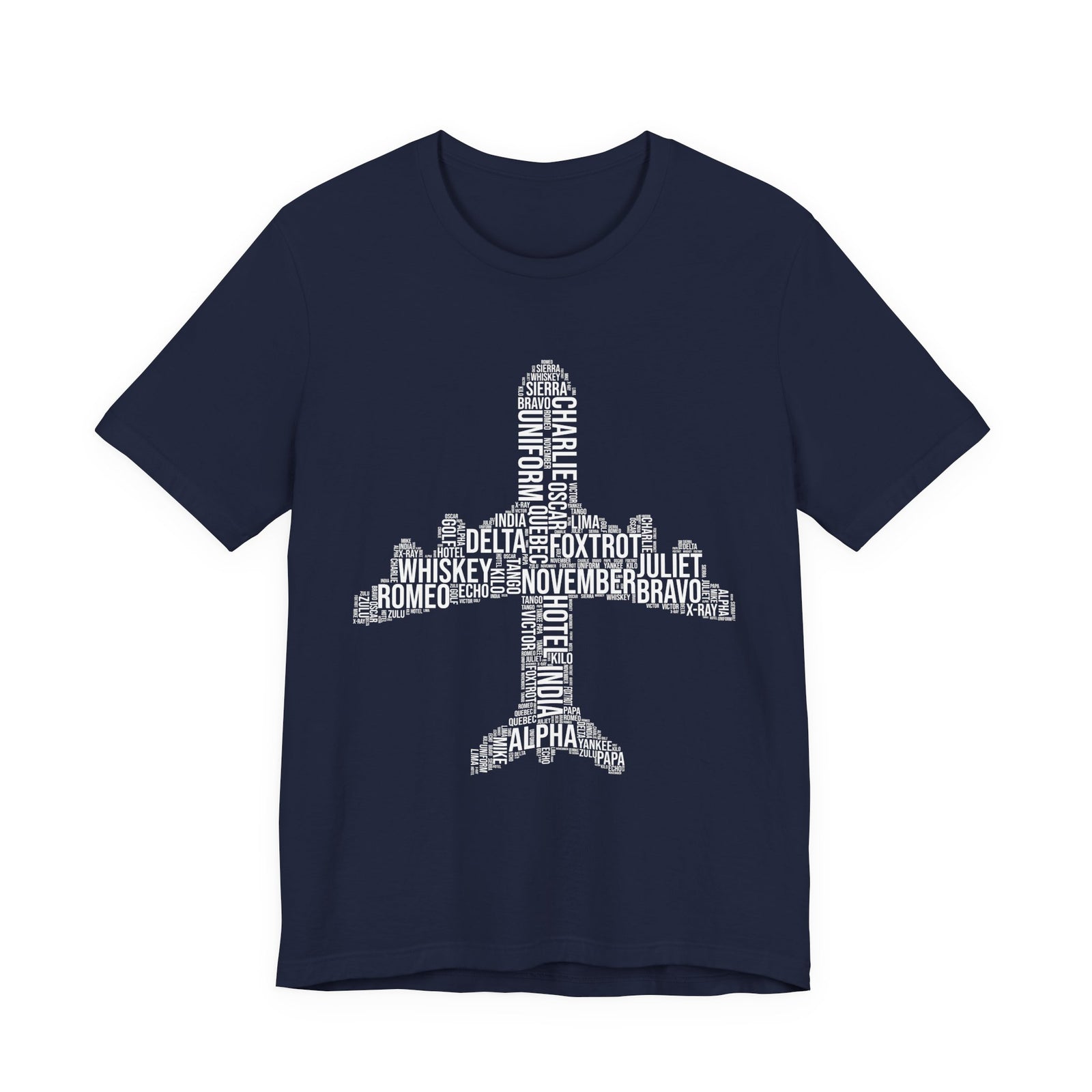 Airplane Typography - Unisex Jersey Tee