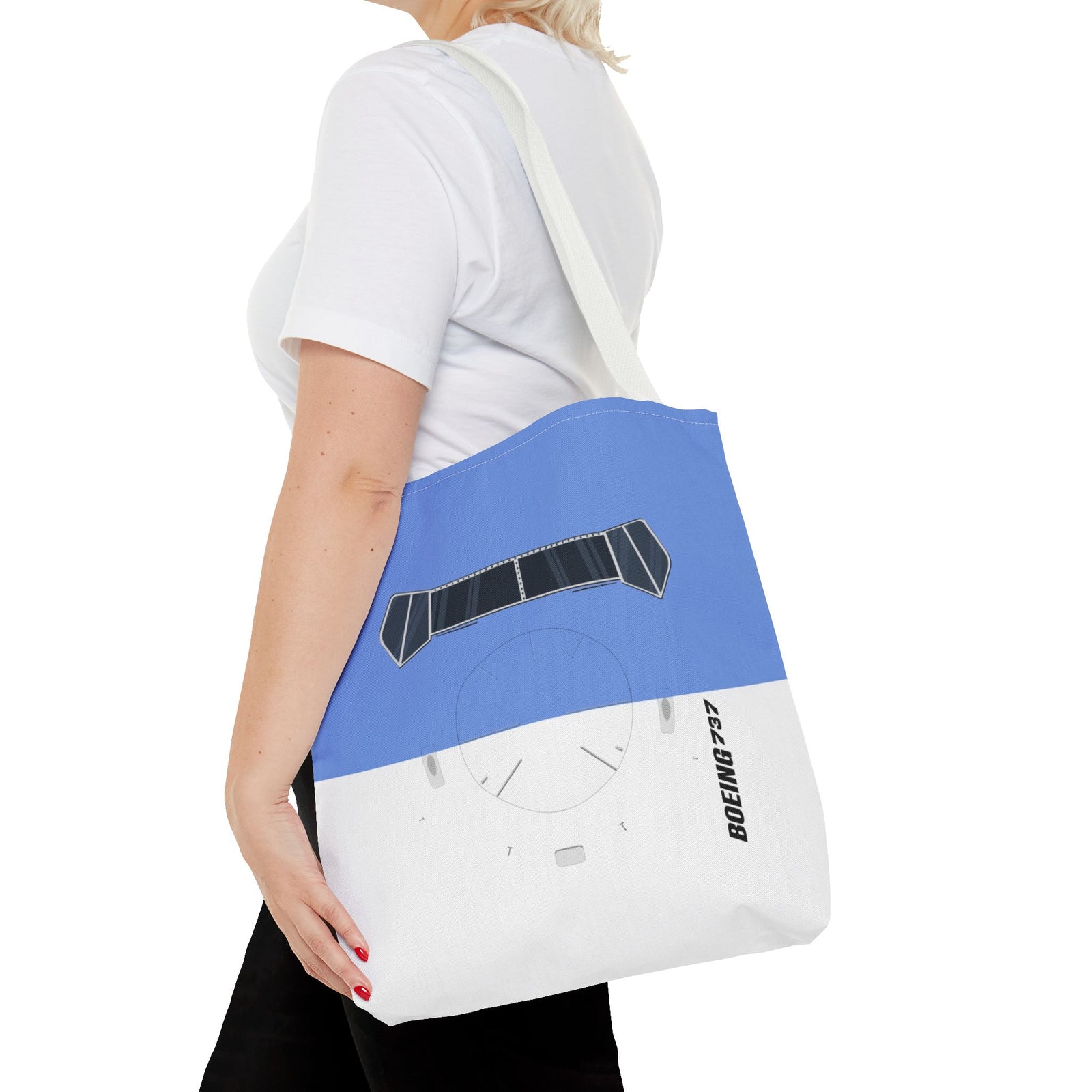 737 Tote Bag — Printed Green Travel Tote